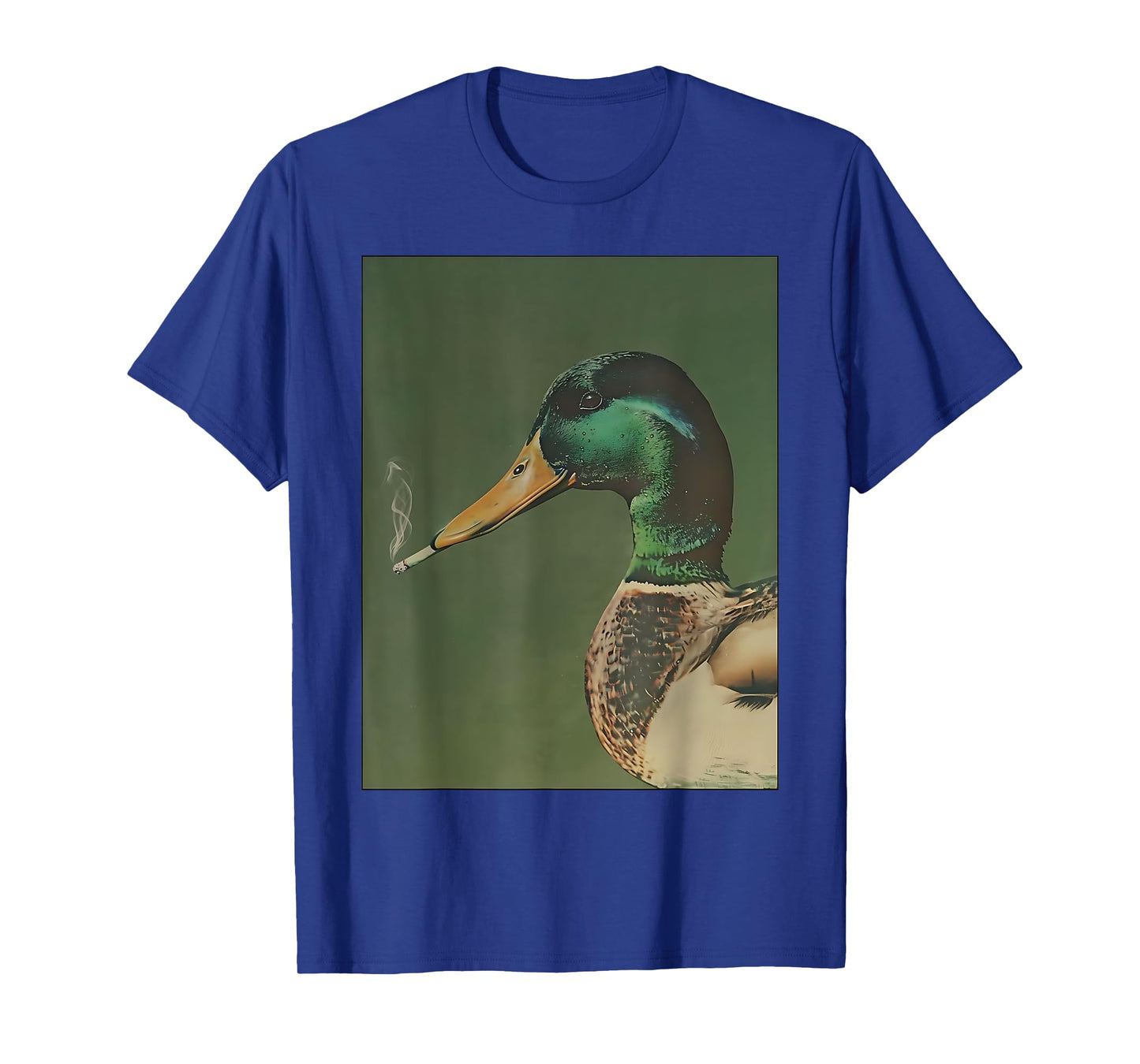 Mallard Duck Smoking a Cigarette Vintage Funny Duck Hunting T-Shirt