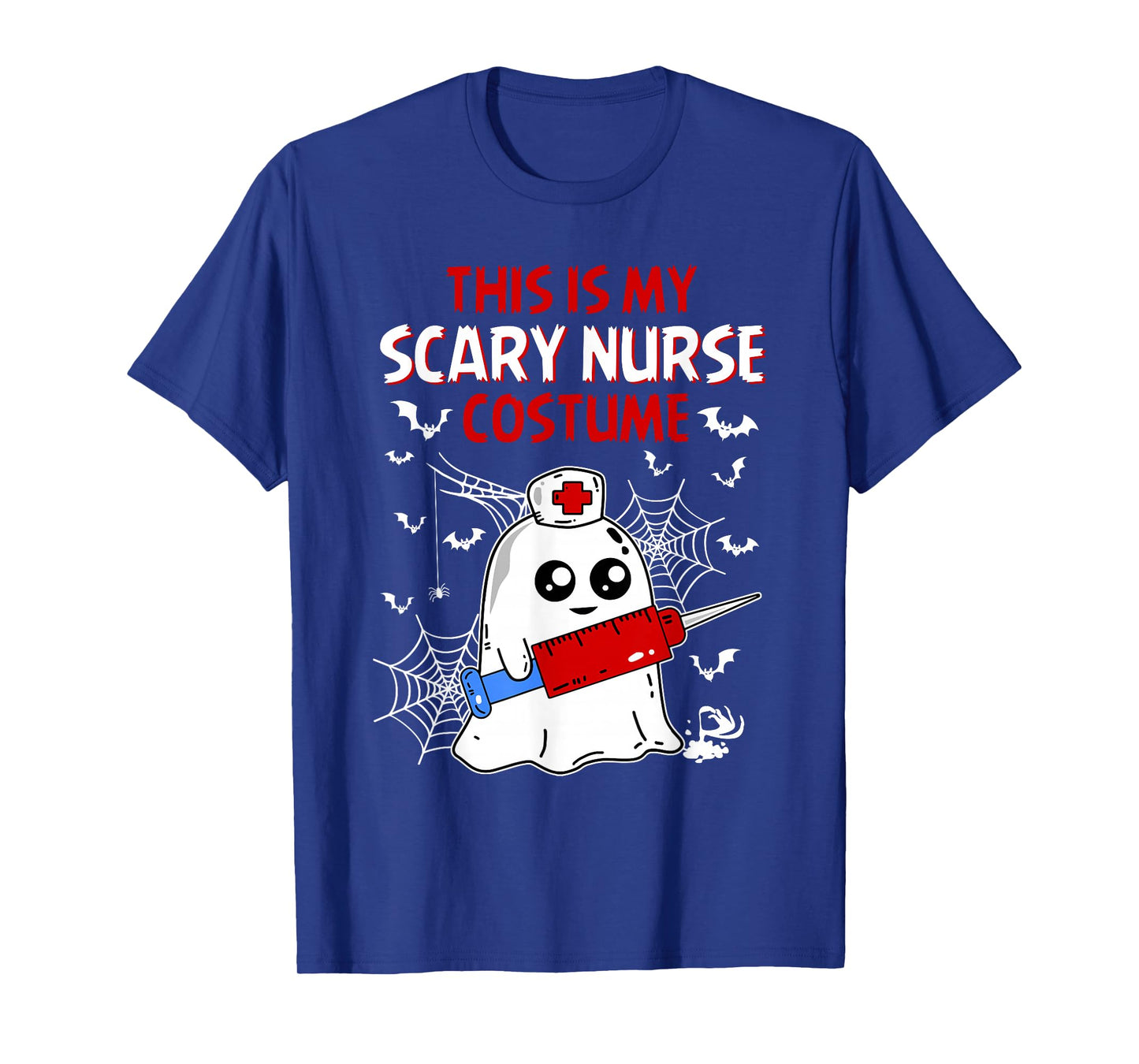 Halloween My Scary Nurse Costume Funny Ghost Scrub Women T-Shirt
