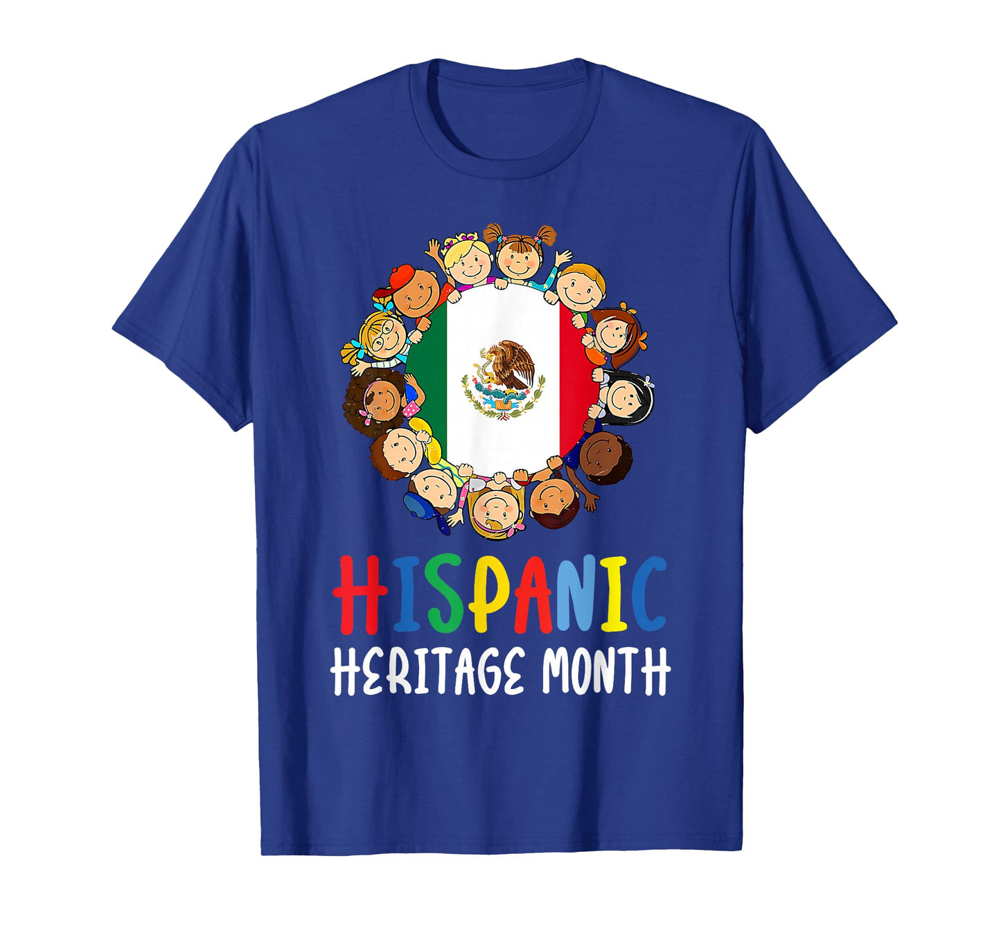Hispanic Heritage Month Latino Mexican Flag Boys Girls Kids T-Shirt