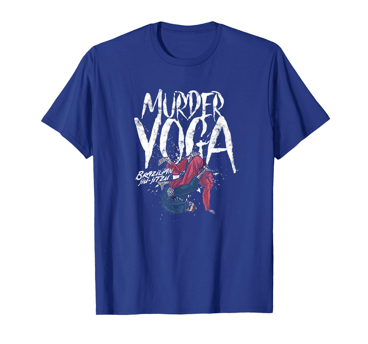 Murder Yoga Funny Brazilian Jiu Jitsu Wrestling Distressed T-Shirt