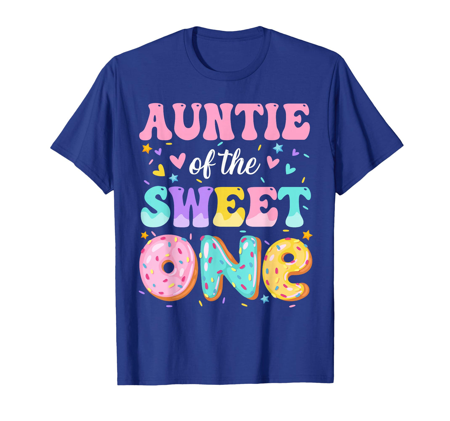 Auntie Of The Sweet One 1st Birthday Donut Bday Party T-Shirt