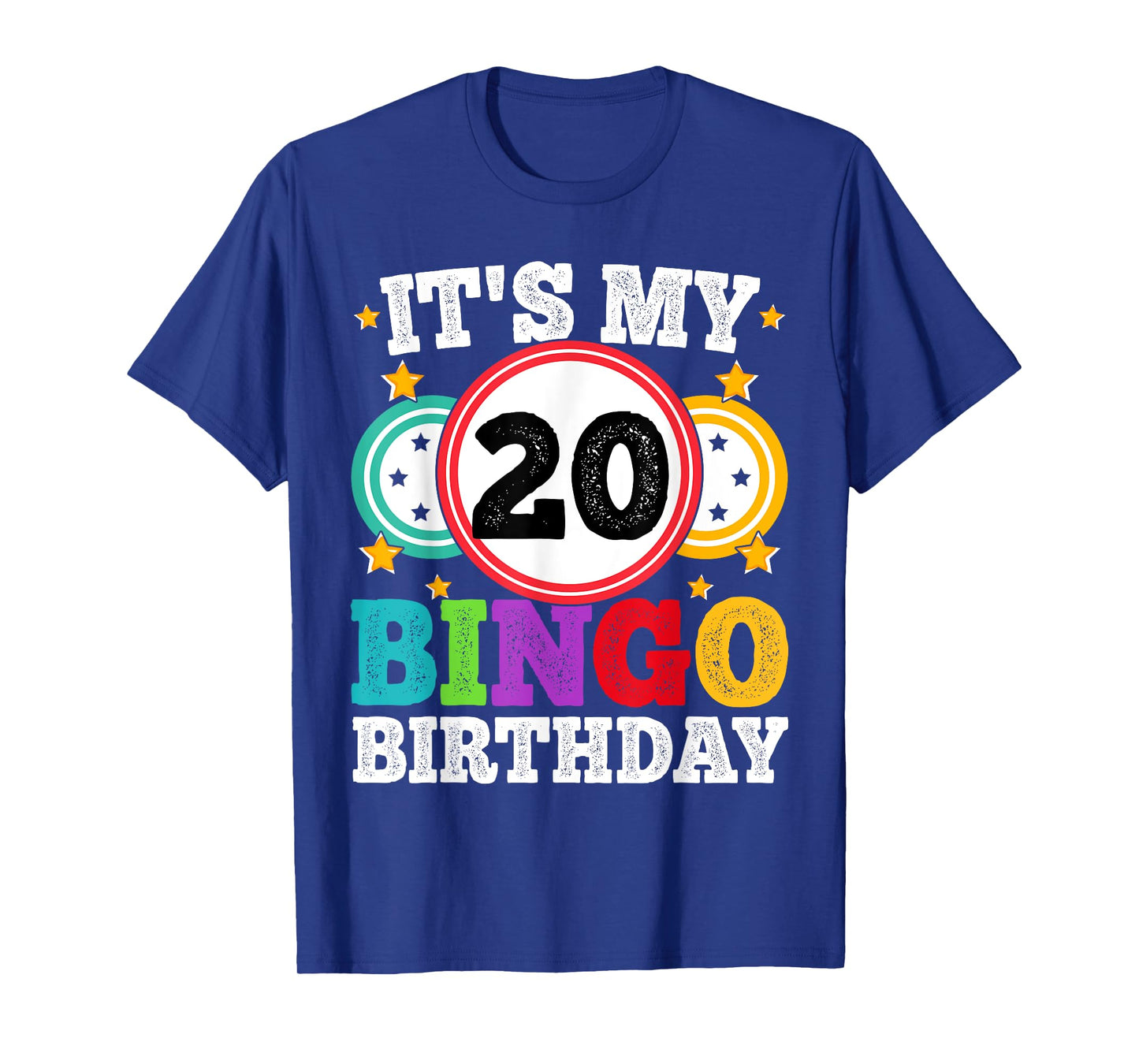 Bingo 20th Birthday Its My 20 Bingo Birthday Men Women Funny T-Shirt