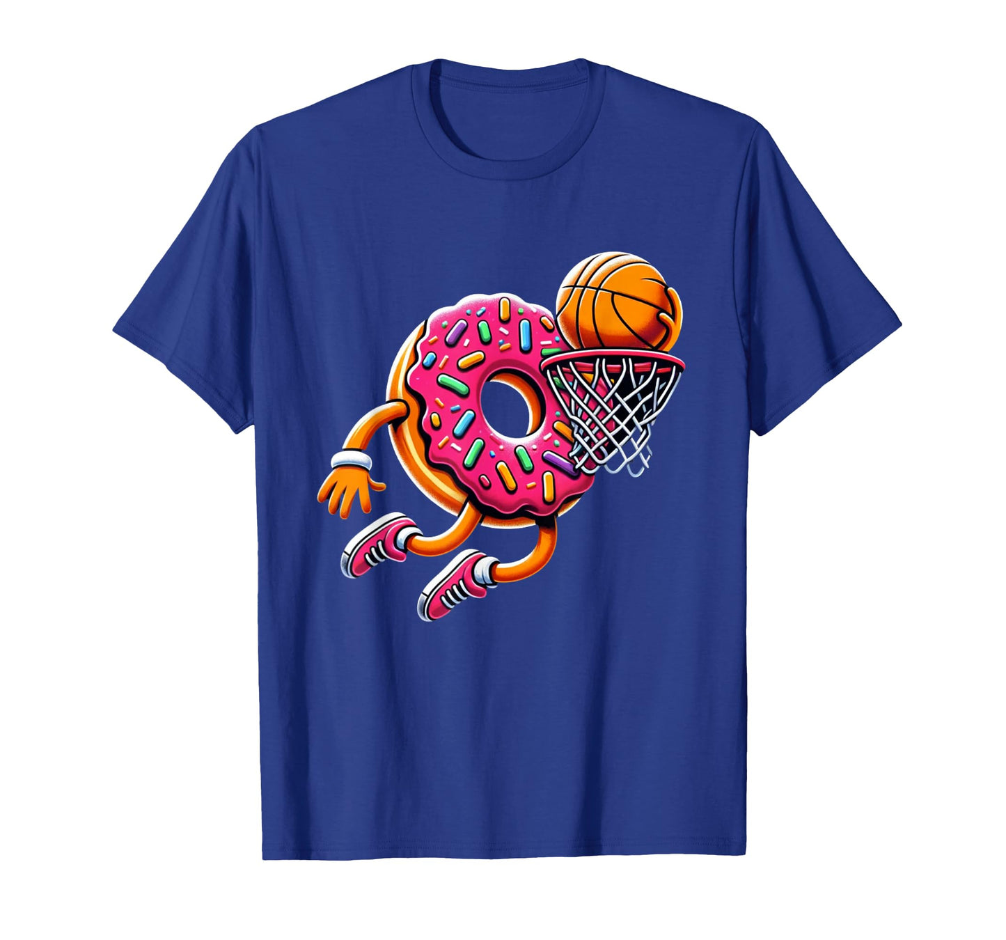 Funny Donut Dunking Basketball Food Champ Sports Donut T-Shirt