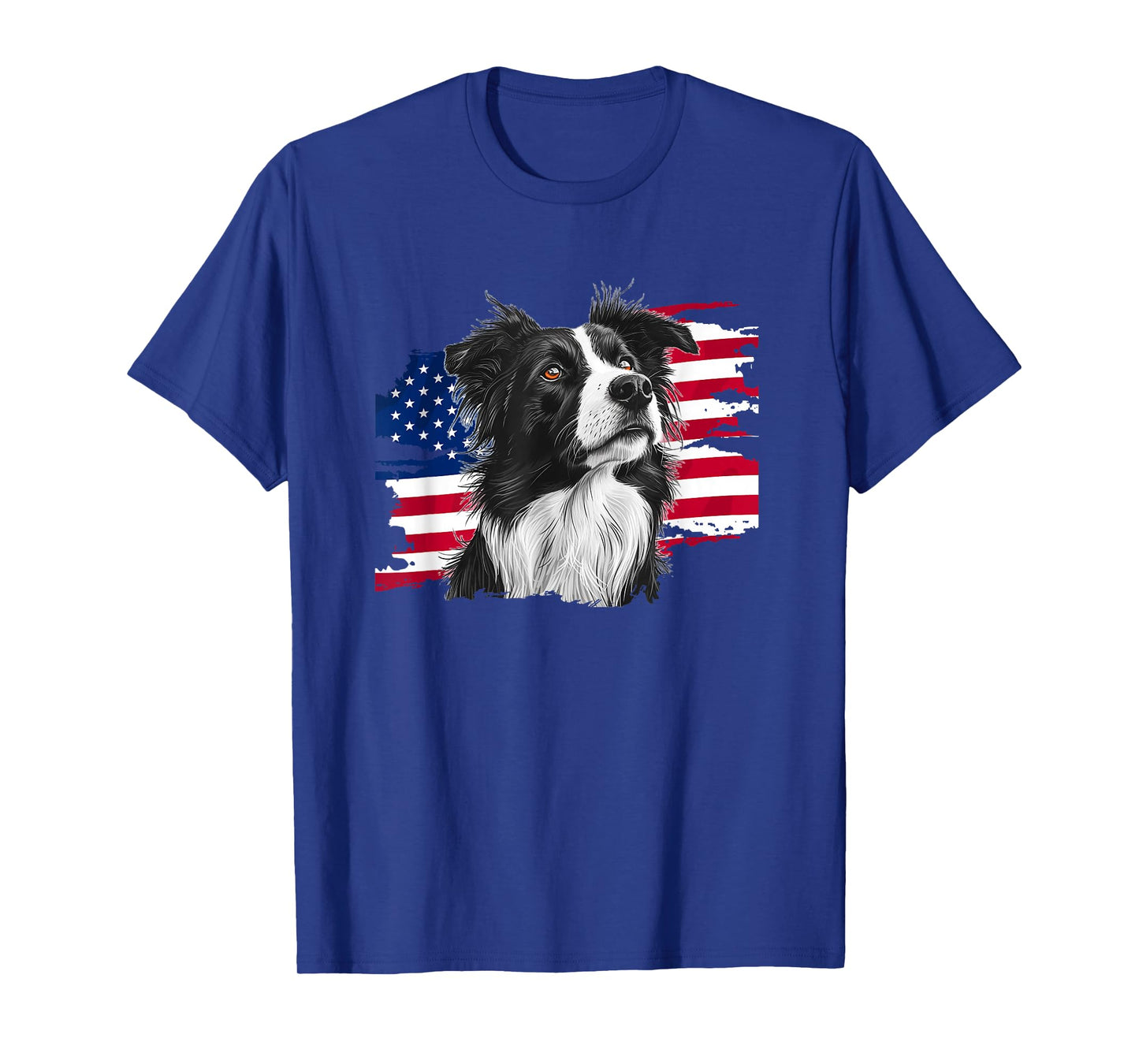 USA Flag 4th of July Border Collie Lover T-Shirt