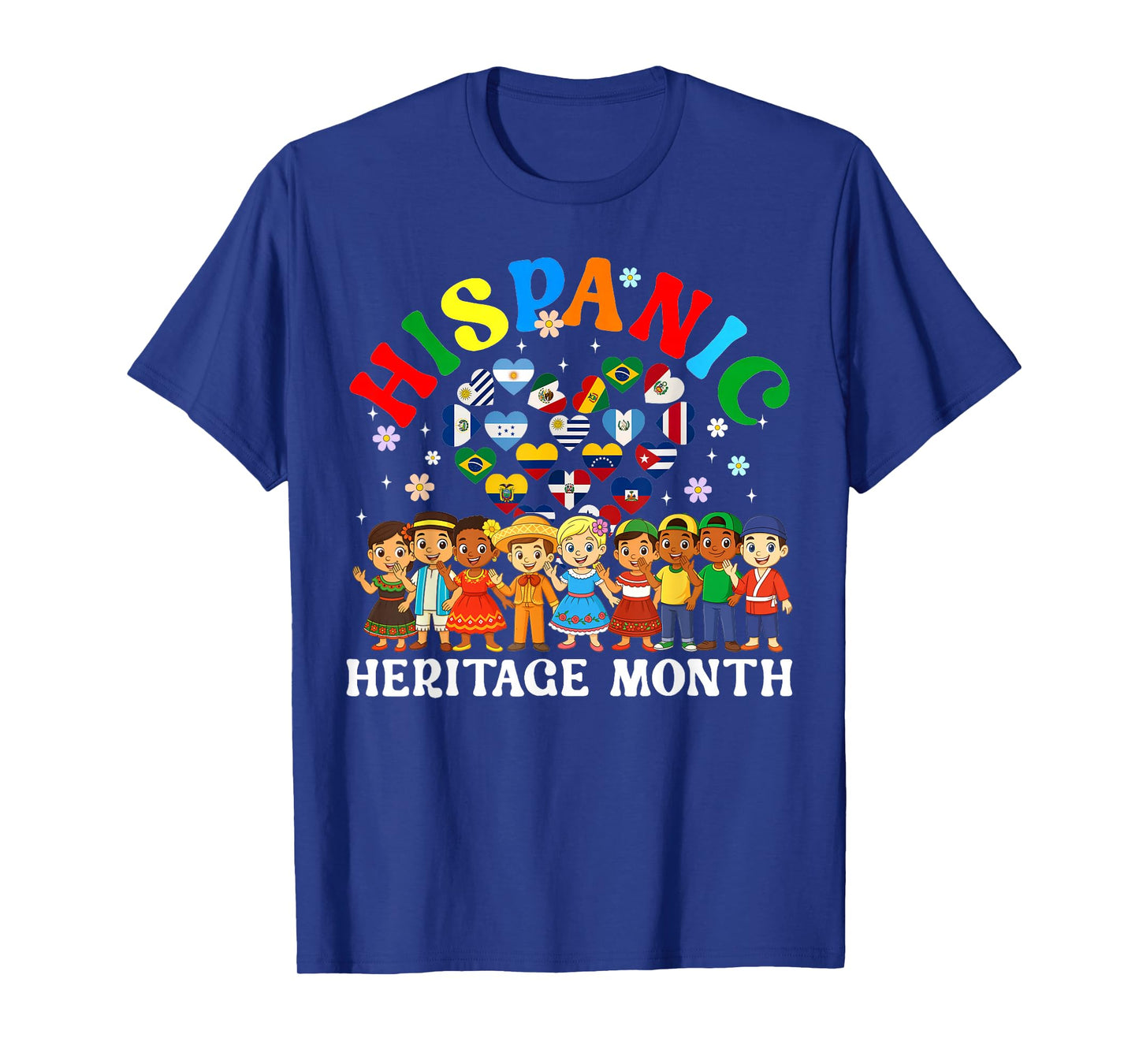 Hispanic Heritage Month All Latin Countries Boys Girls Kids T-Shirt