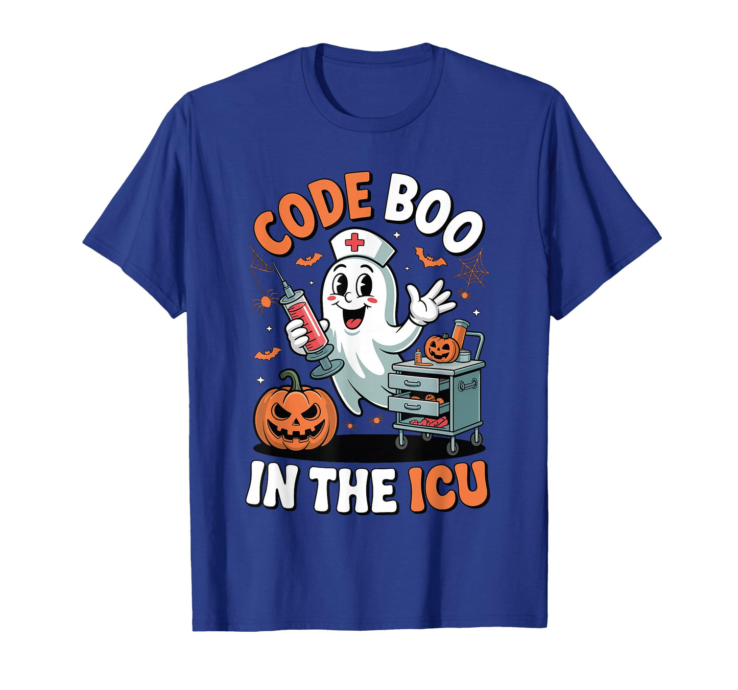 Code Boo in The ICU Funny Medical Halloween ICU Nurse T-Shirt