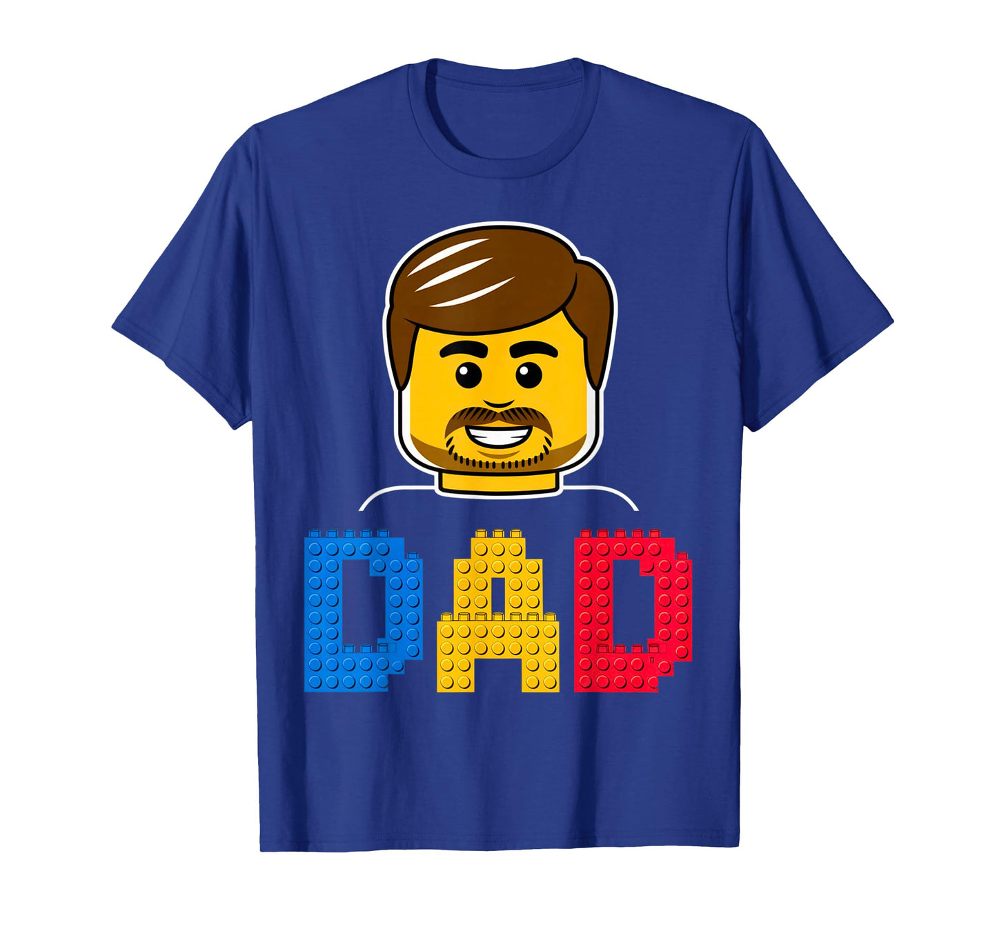 Family Dad Master Builder Building Bricks Blocks Fathers Day T-Shirt