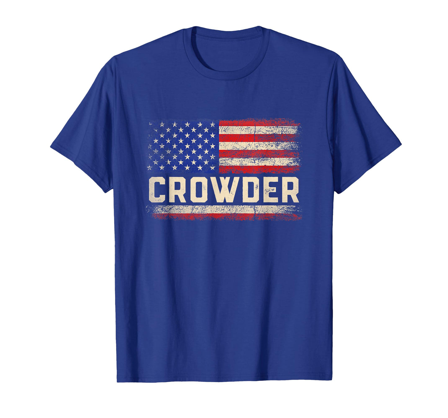 CROWDER Last Name Shirt CROWDER Name American Flag T-Shirt