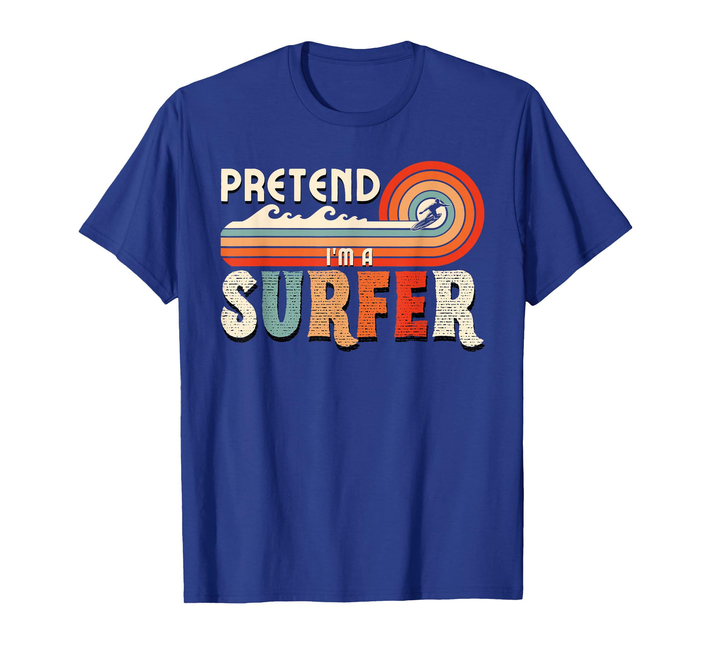 Pretend I'm A Surfer Retro Family Matching Halloween Costume T-Shirt