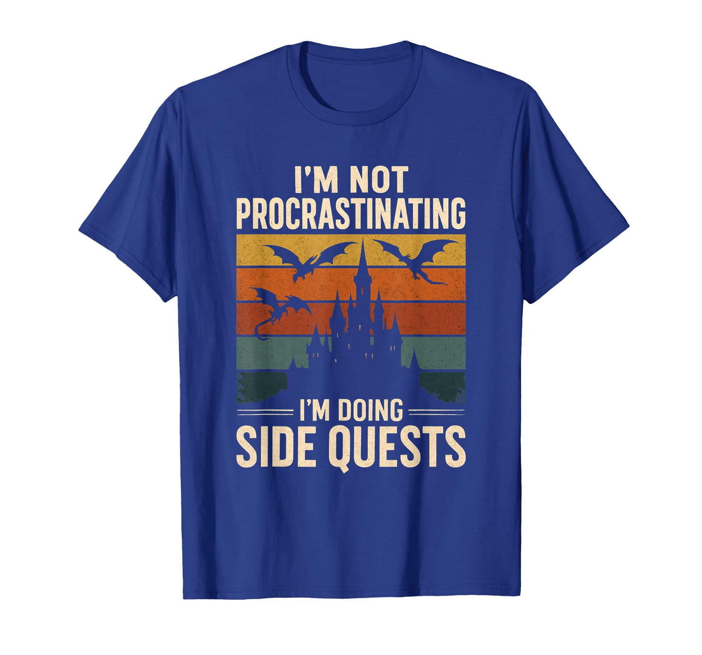 I'm Not Procrastinating I'm Doing Side Quests Retro RPG T-Shirt
