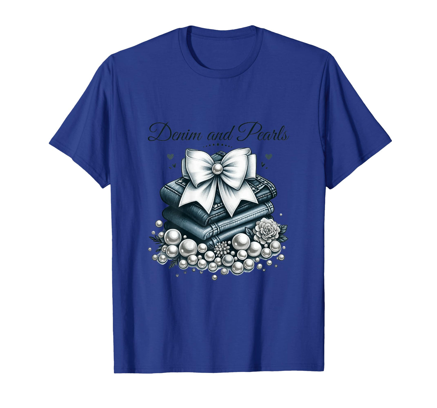 Pearls & Denim 2025 Outfit for Stylish Women T-Shirt