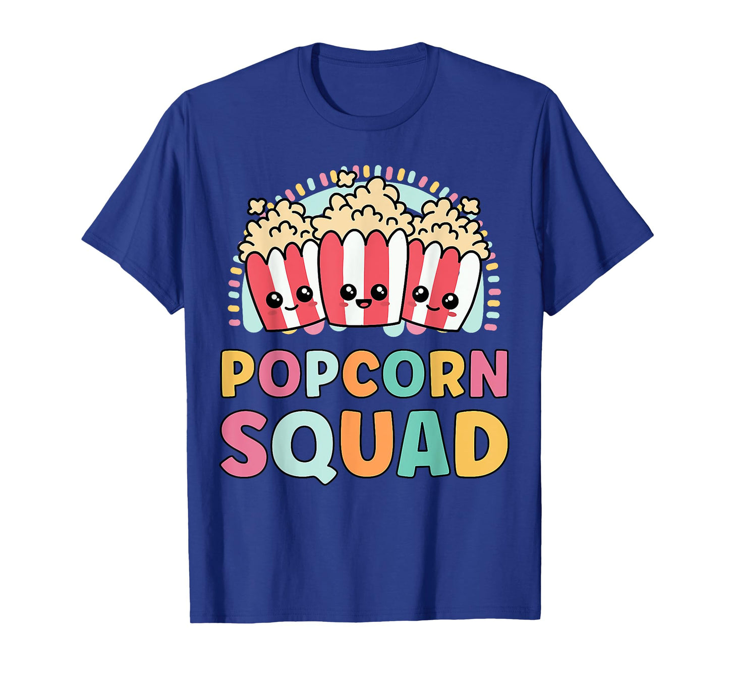 Cute Popcorn Design And Matching Popcorn Squad Outfit T-Shirt