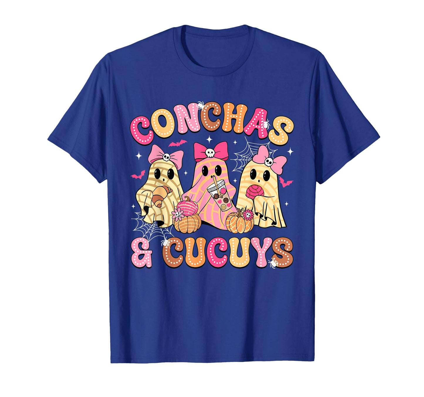 Cute Conchas And Cucuys Ghost Funny Mexican Halloween Ghost T-Shirt