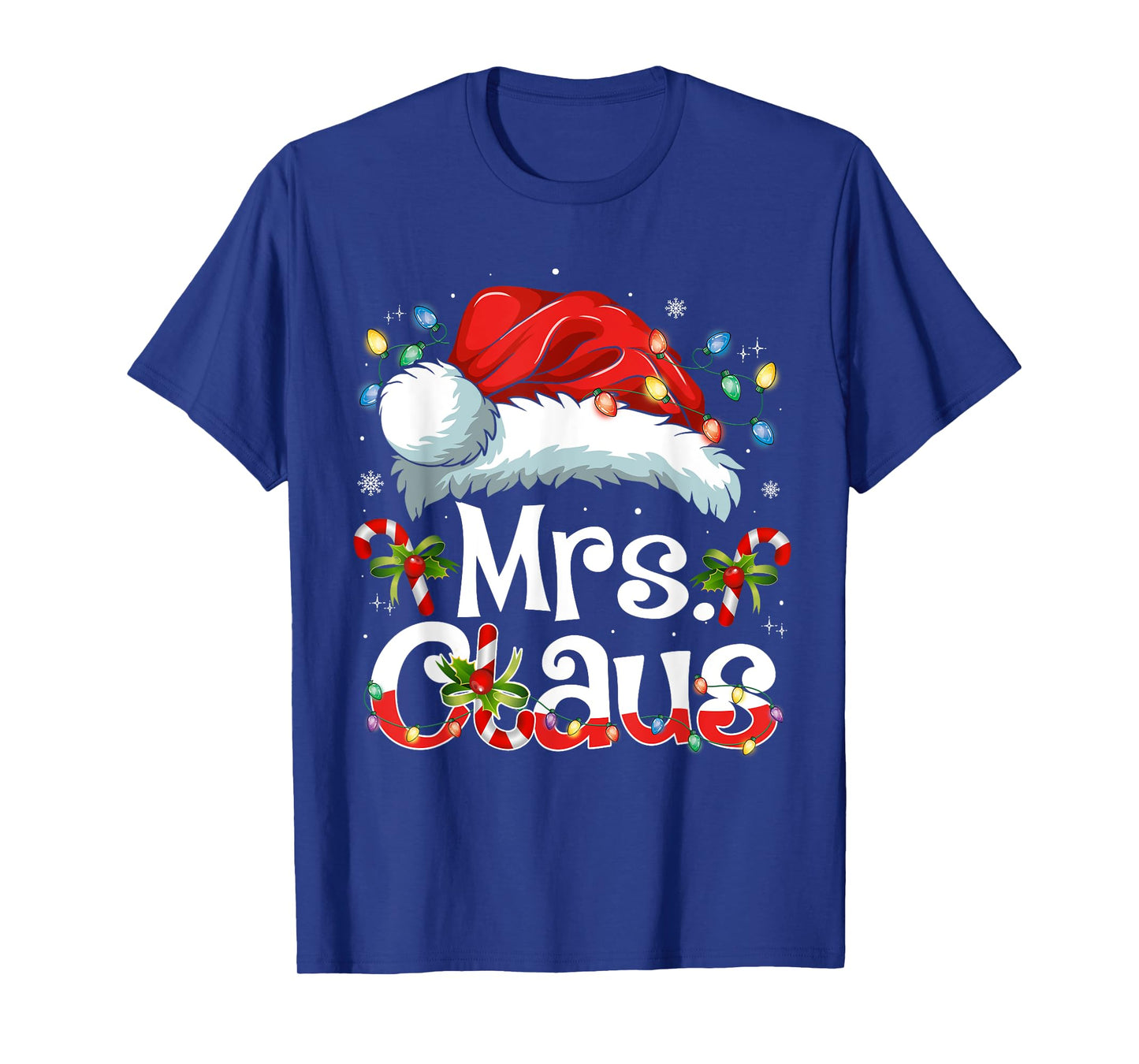 Mr and Mrs Claus Couples Matching Christmas Pajamas Santa T-Shirt