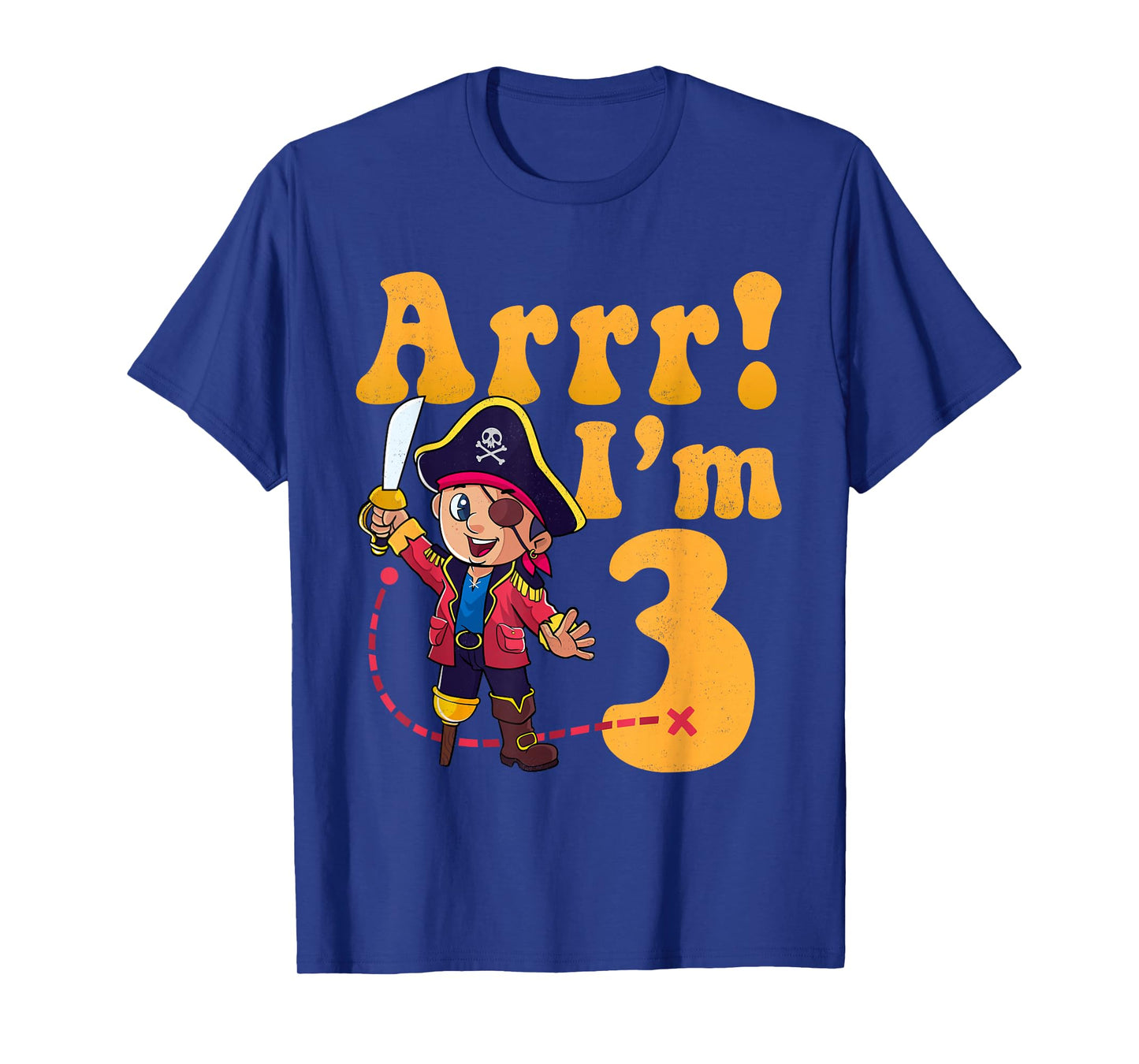 Kids 3rd Pirate Birthday Party Arrr I'm 3 Three Years Old T-Shirt
