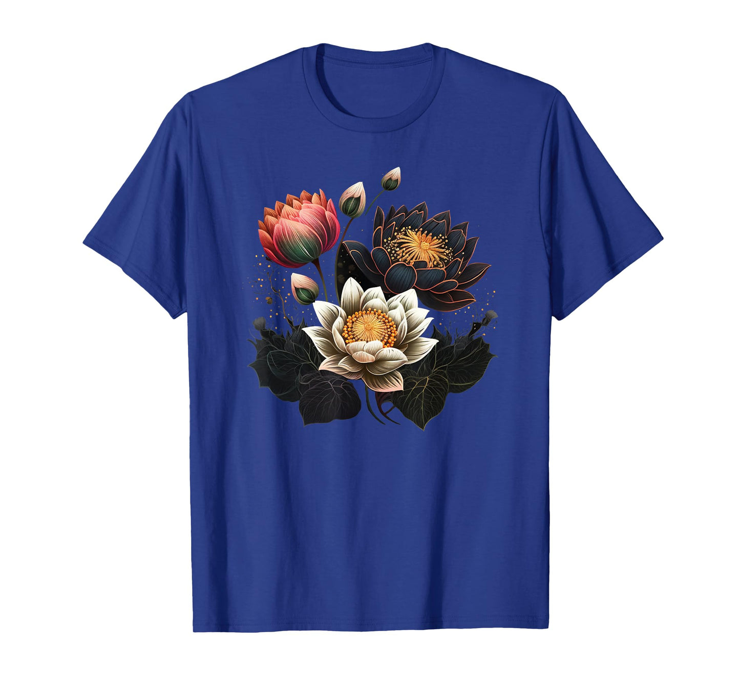 Lotus flowers Buddhism spiritual symbol yoga namaste blossom T-Shirt