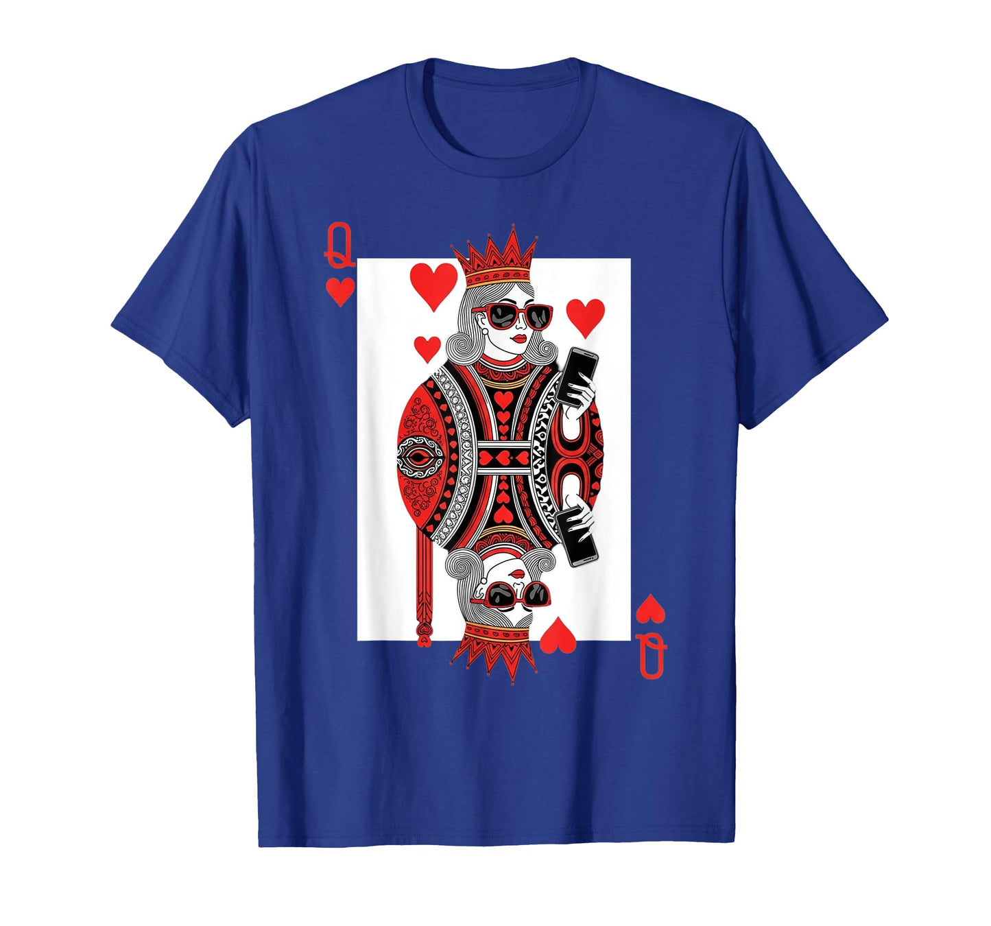 Classic Black Queen of Hearts Playing Card Poker Queen T-Shirt