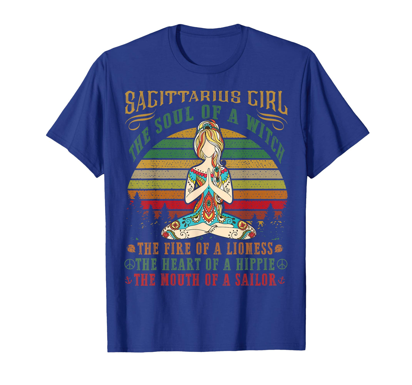 Sagittarius Girl Tshirt for Yoga Black Women Birthday Gifts T-Shirt