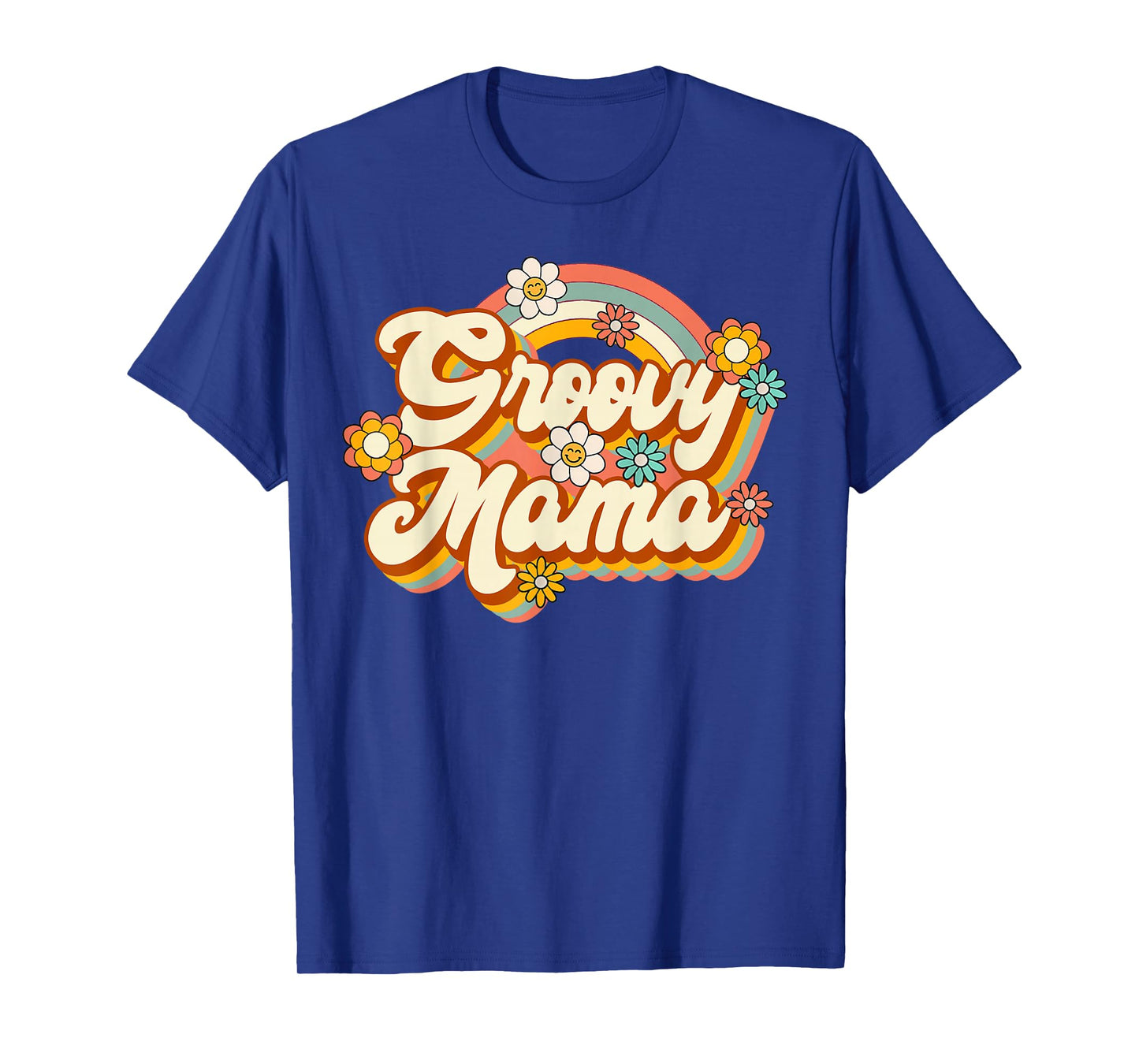 Retro Groovy Mama Family Birthday 60s 70s Hippie Costume T-Shirt