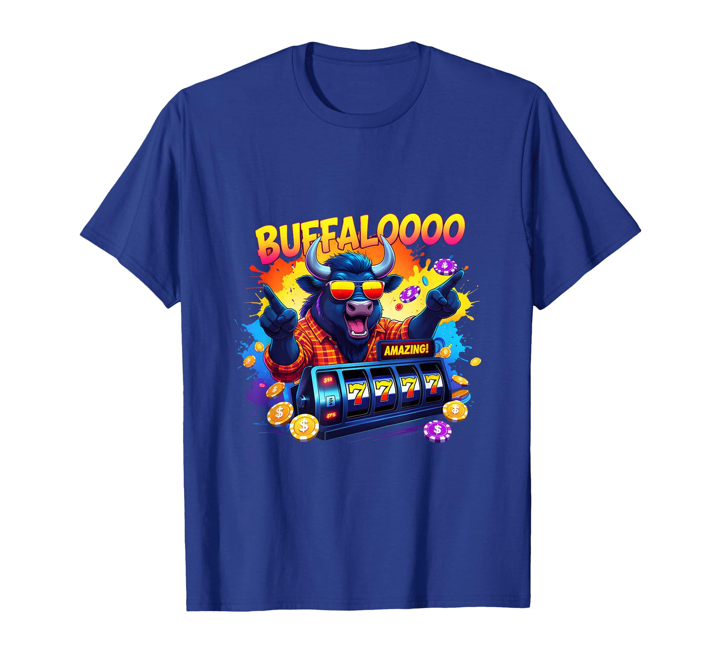 Slot Machine BUFFALOOOOO Gambling Lucky Buffalo Casino T-Shirt