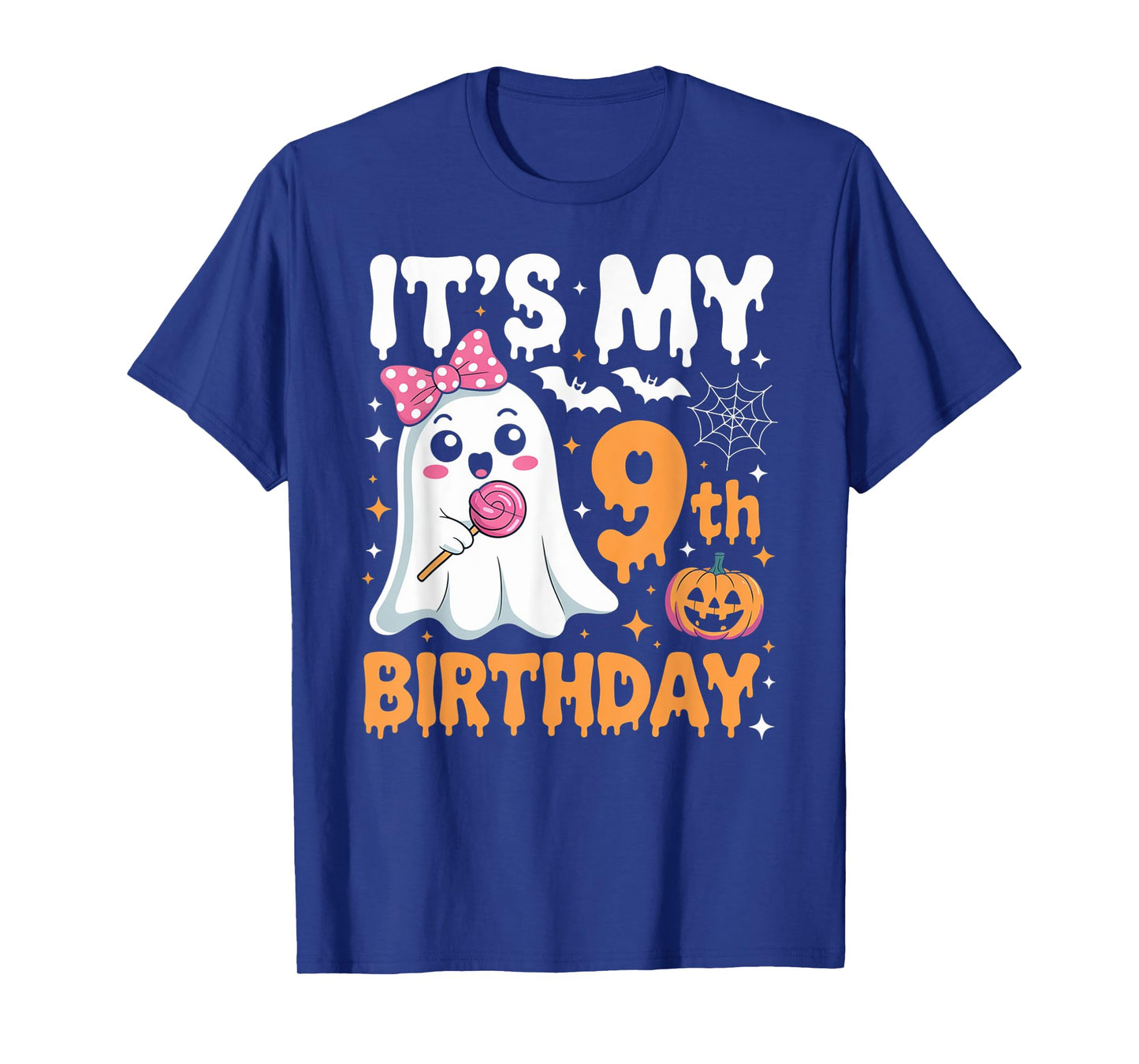It's My 9th Birthday 9 Years Old Ghost Pumpkin Halloween T-Shirt