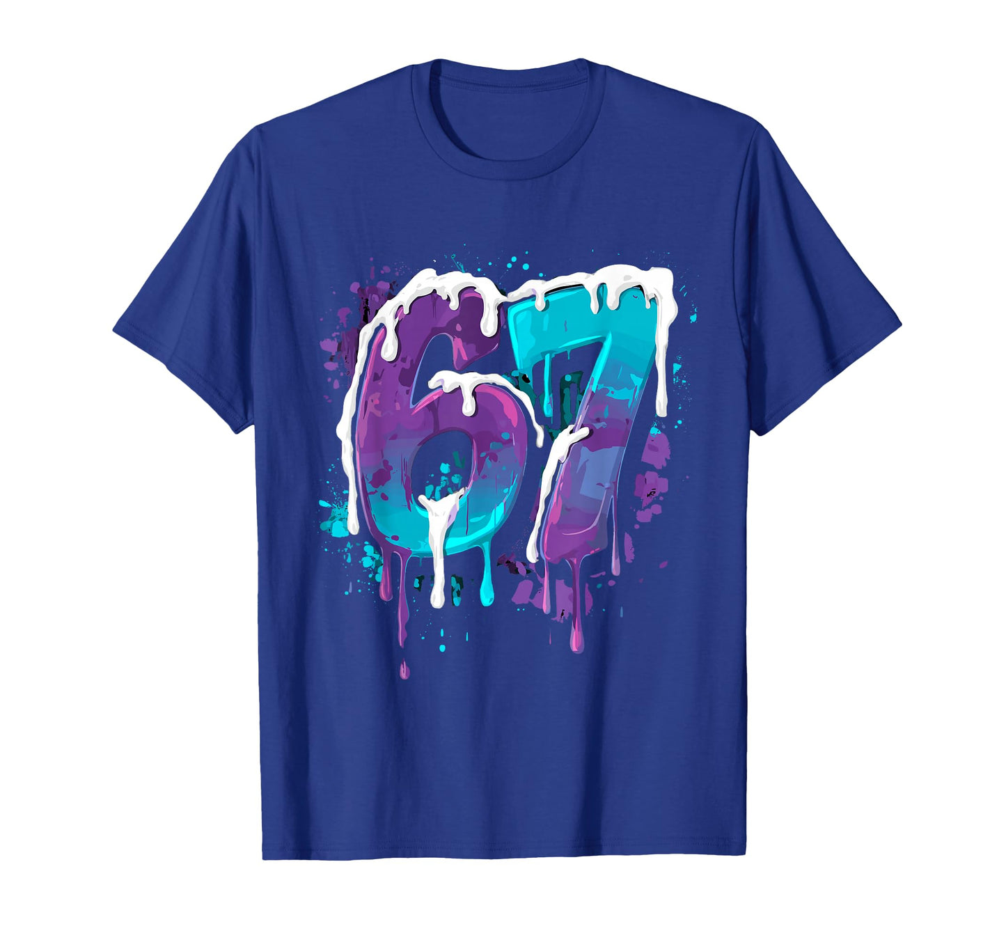 Baseball Drip Number 67 Player Or 67th Birthday T-Shirt