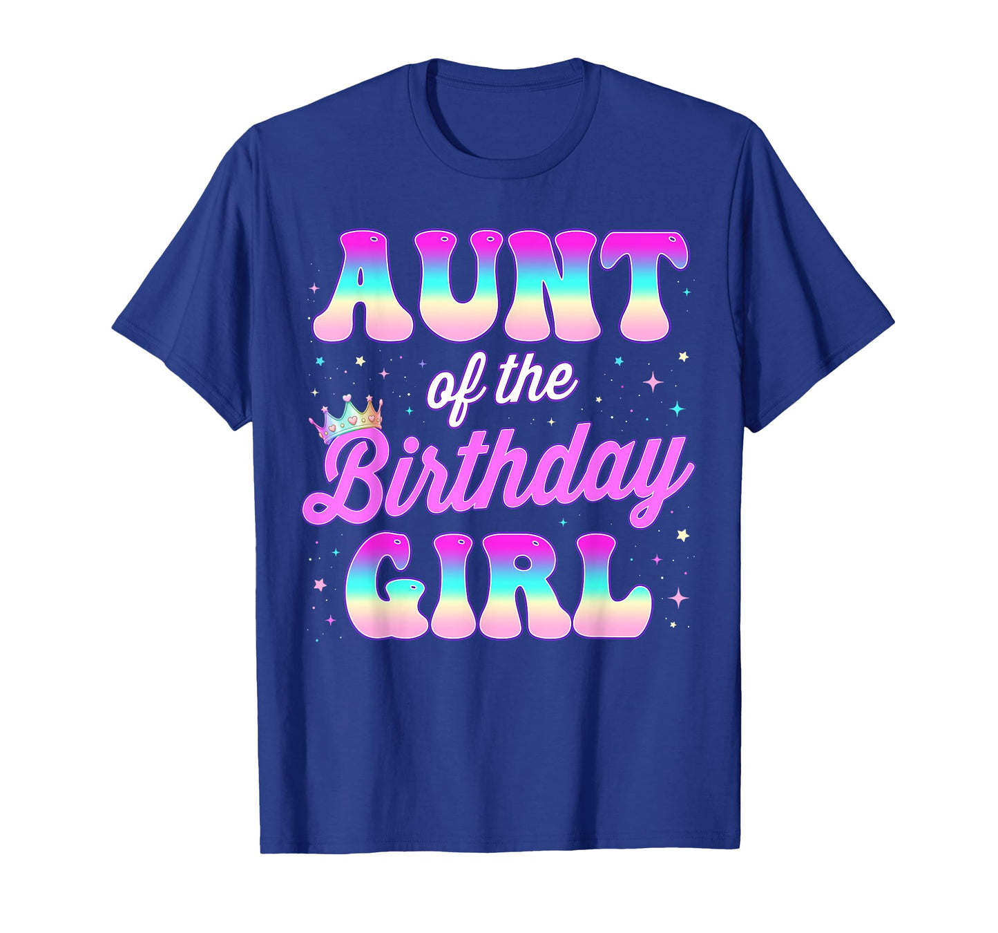 Aunt Of The Birthday Girl Pink Tie Dye Birthday Family T-Shirt