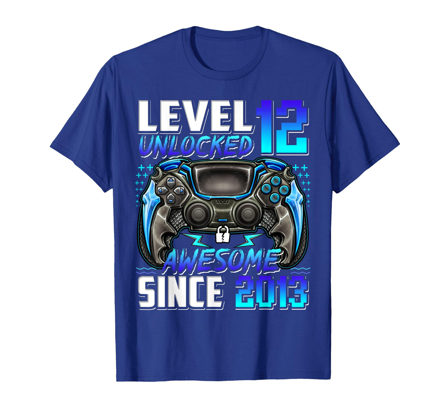 Level 12 Unlocked Awesome Since 2013 12th Birthday Gaming T-Shirt