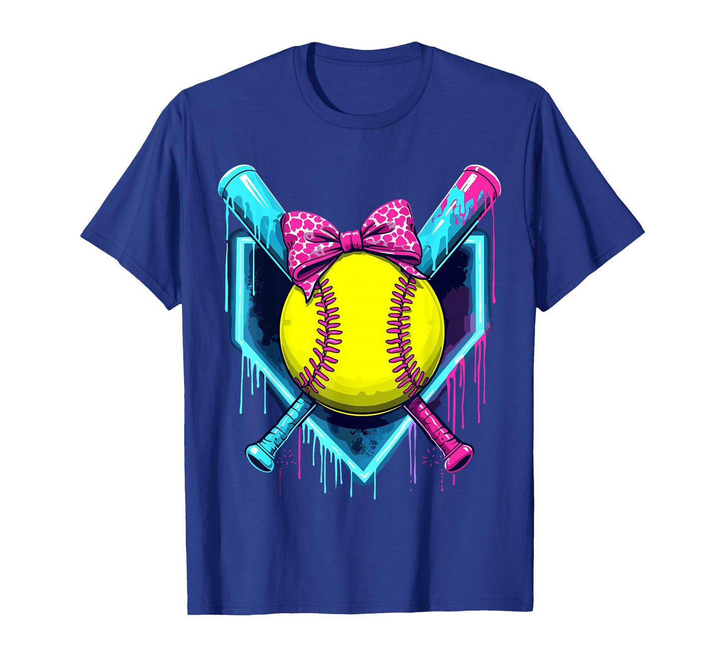 Softball Ice Cream Dripping Softball T-Shirt