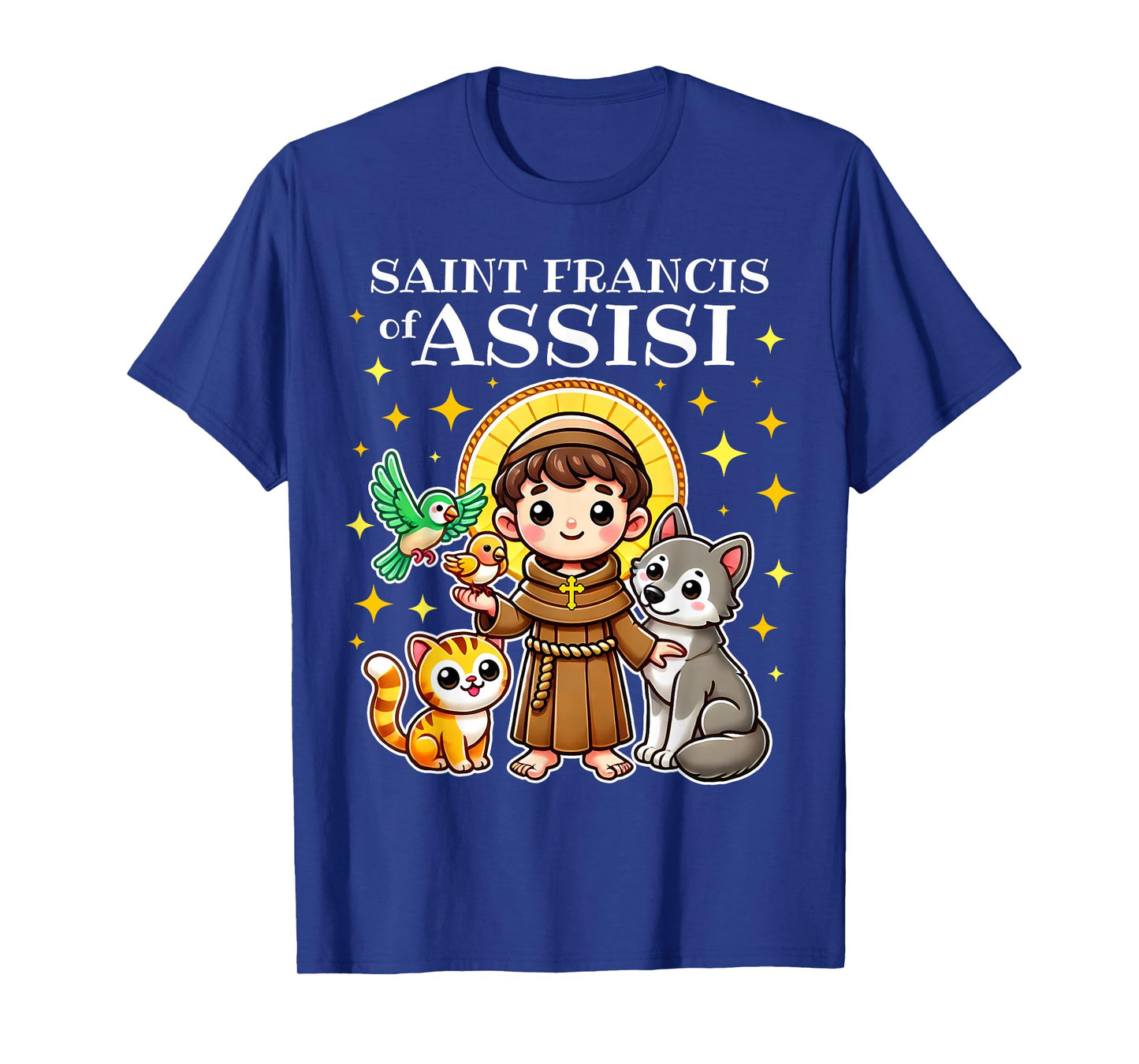 Saint Francis of Assisi Saint of Animals Catholic for kids T-Shirt
