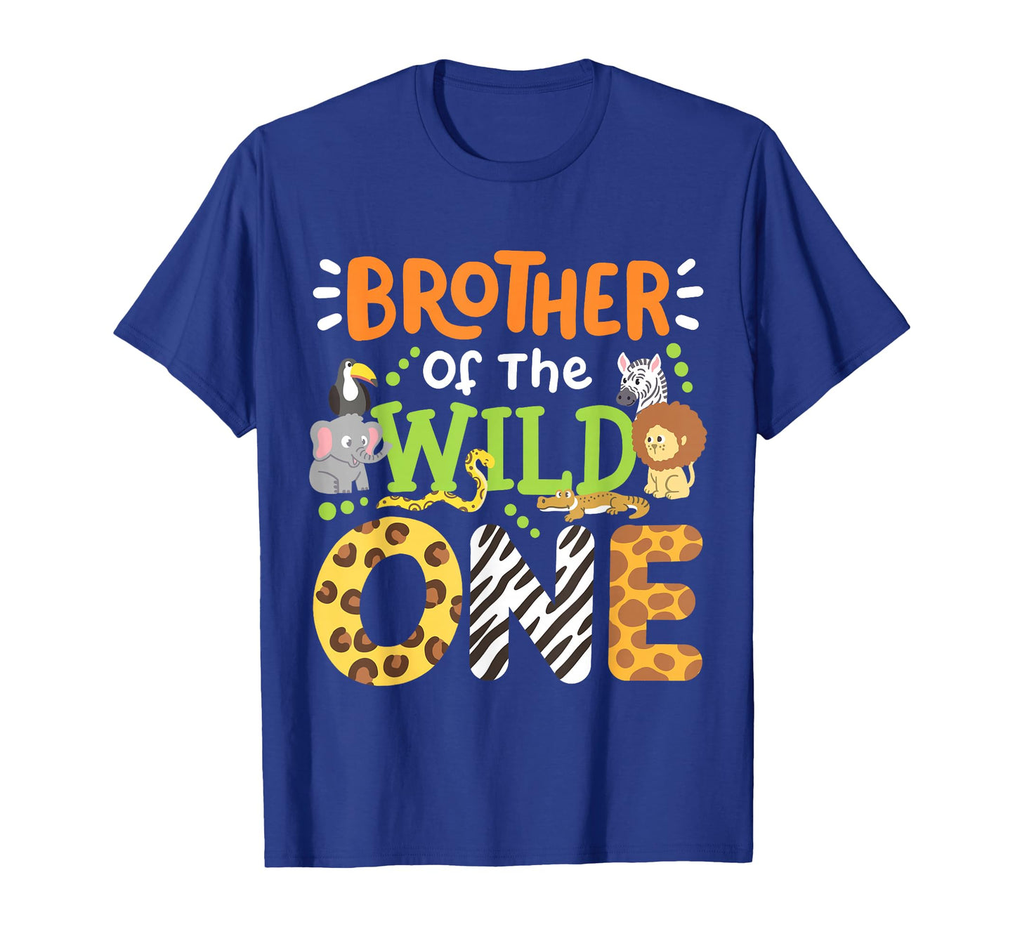 Brother Of The Wild One Kids Boys Safari Zoo Birthday Family T-Shirt
