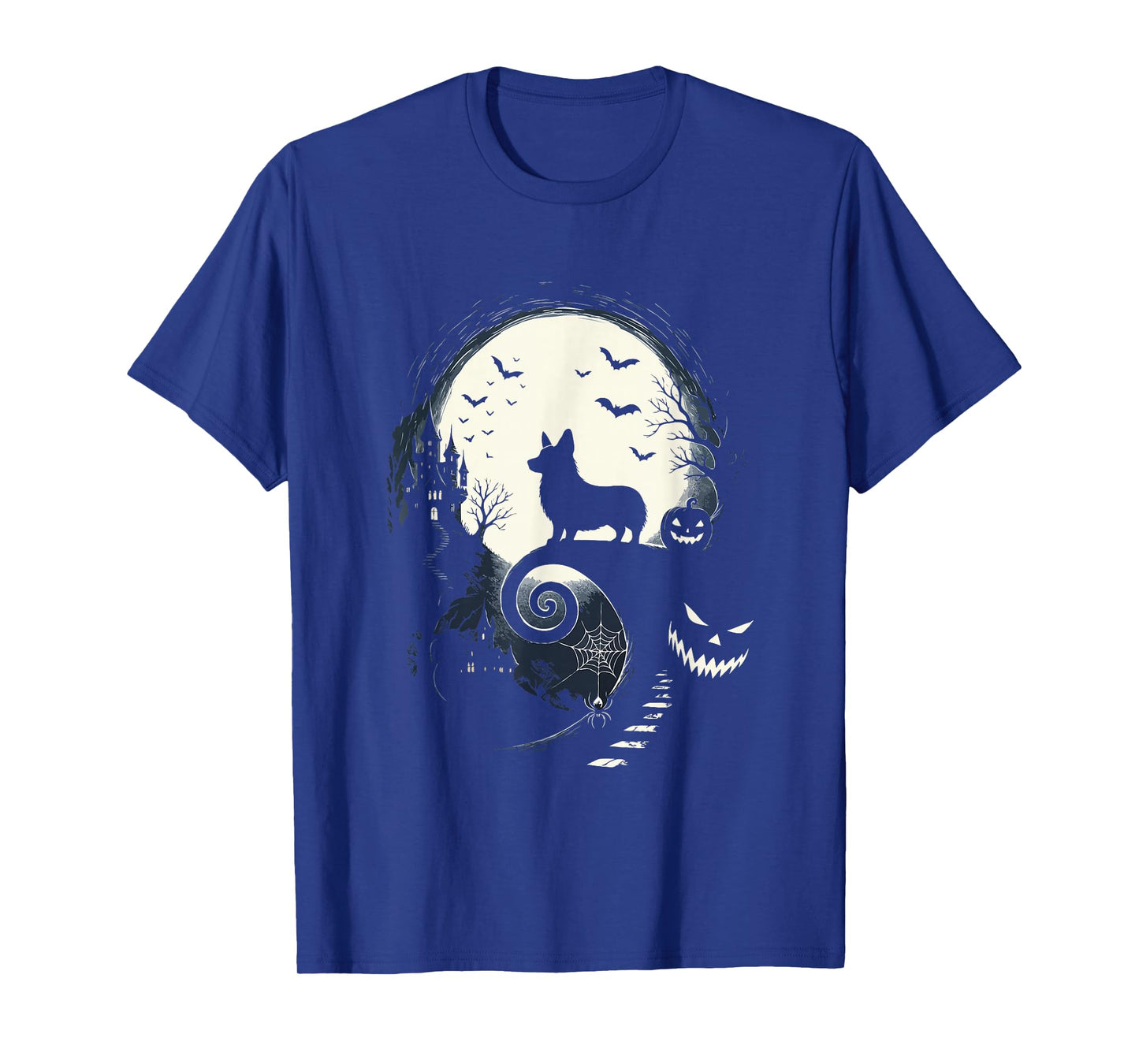 Corgi Dog and Moon Halloween Costume Dog Lover Men Women Kid T-Shirt