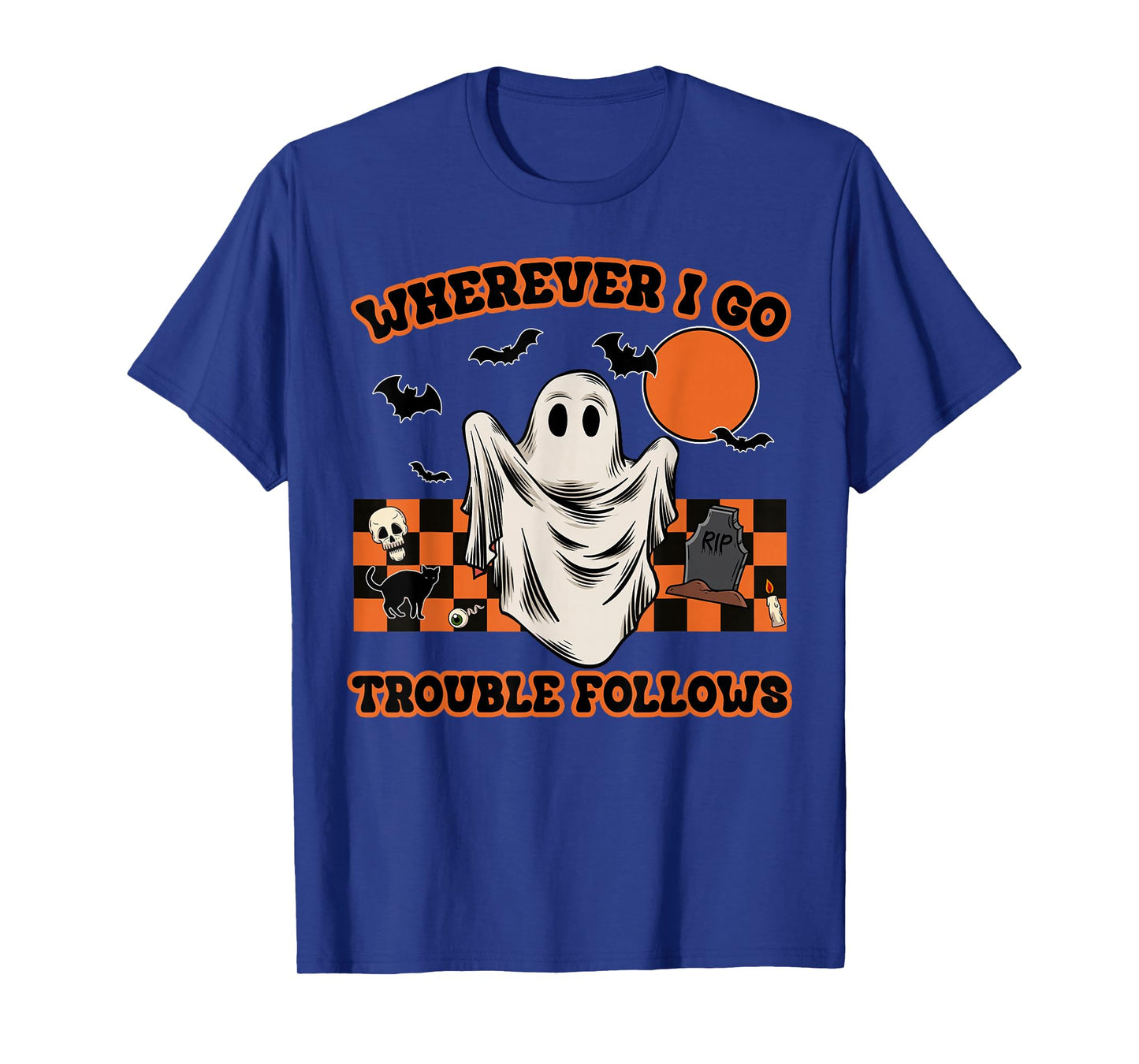 Wherever I Go Trouble Follows Funny Couple Halloween Costume T-Shirt