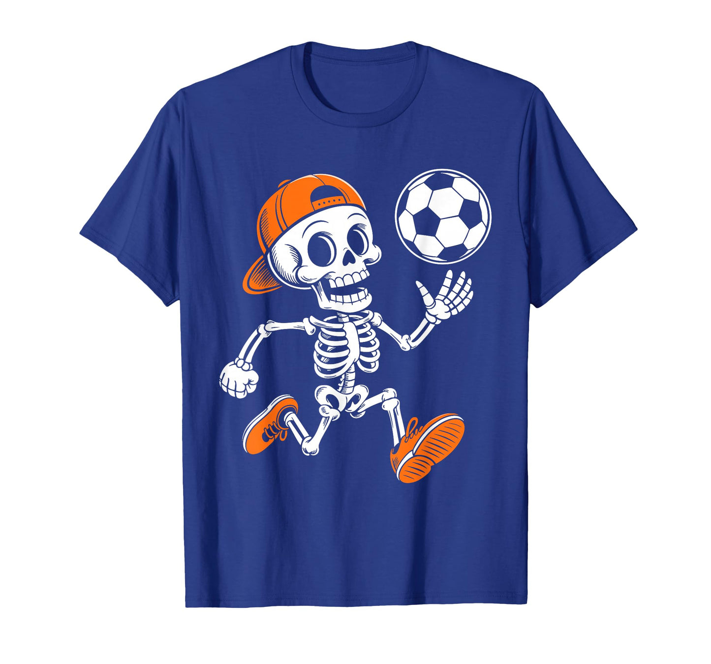 Skeleton Soccer Shirt Ball Adult Men Teen Boy Kids Halloween T-Shirt