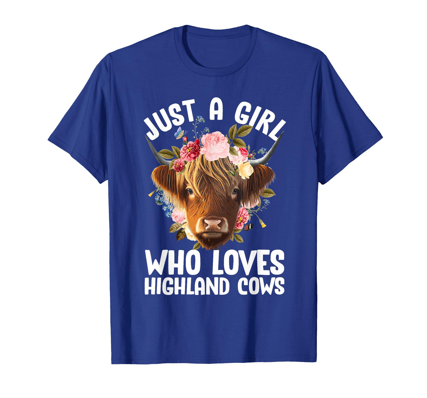 Funny Highland Cow Art For Women Girls Highlander Cow Lover T-Shirt