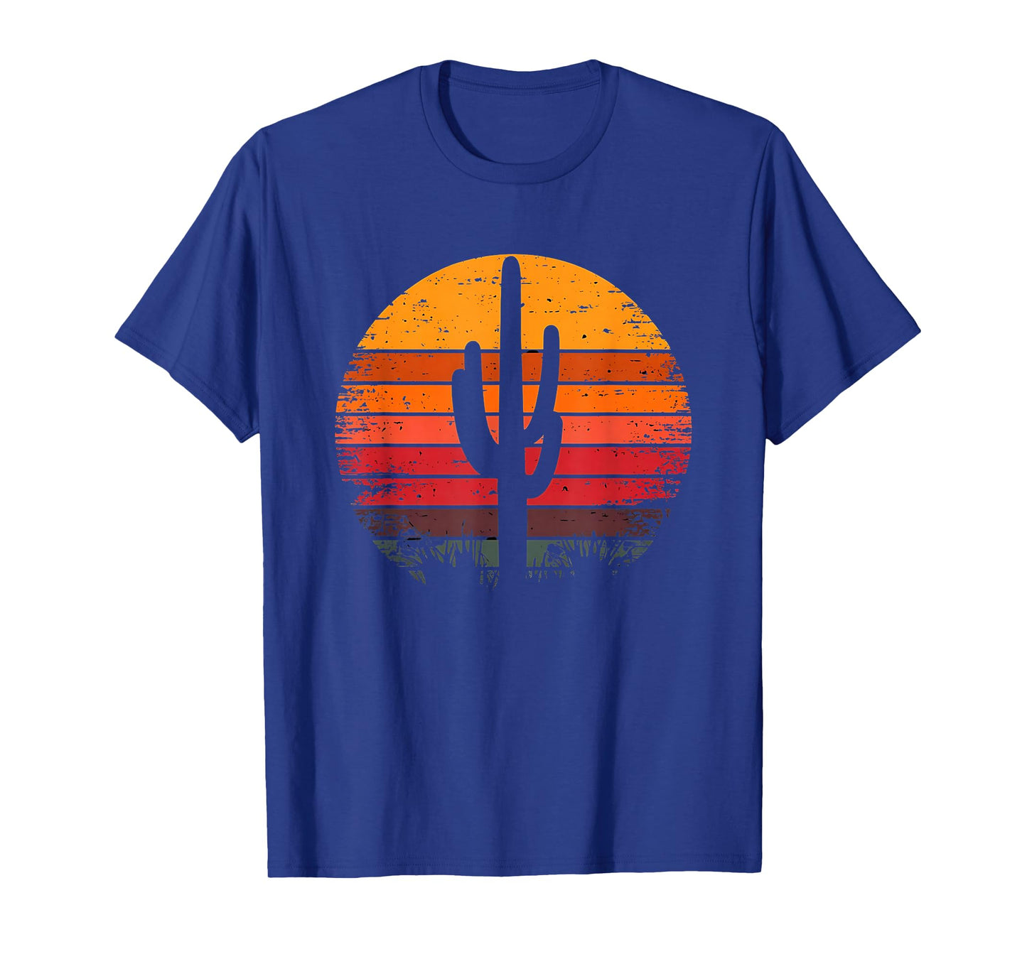 Retro Sunset Saguaro Cactus Vintage Desert Design Graphic T-Shirt