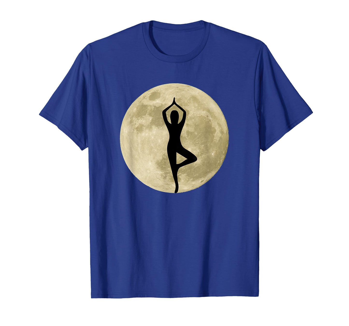 Yoga Pose Tree Vrikshasana Asana Full Moon T-Shirt