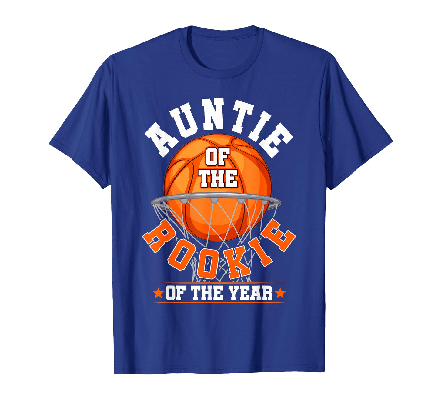 Auntie of Rookie 1st Birthday Basketball Family Matching T-Shirt