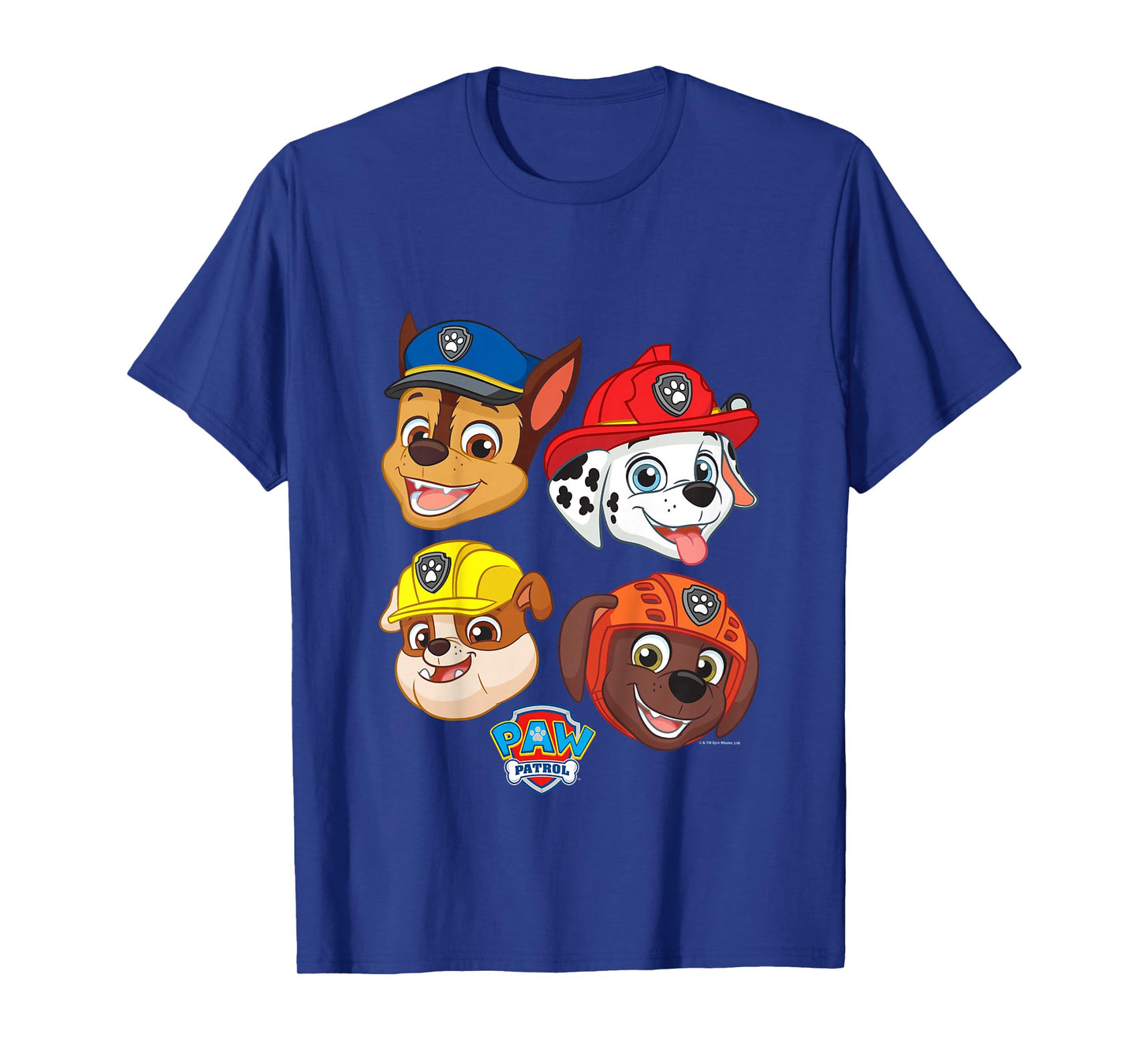 PAW Patrol Chase Marshall Rubble & Zuma Cute Faces Logo T-Shirt