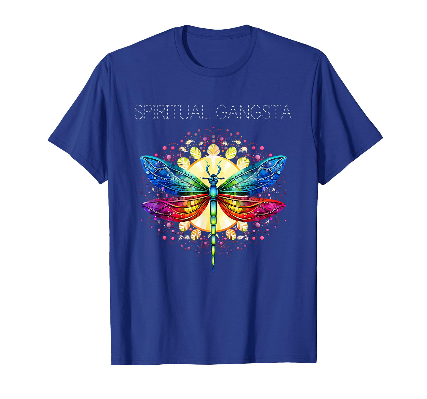 Spiritual Gangsta Dragonfly Yoga Meditation Mandala T-Shirt