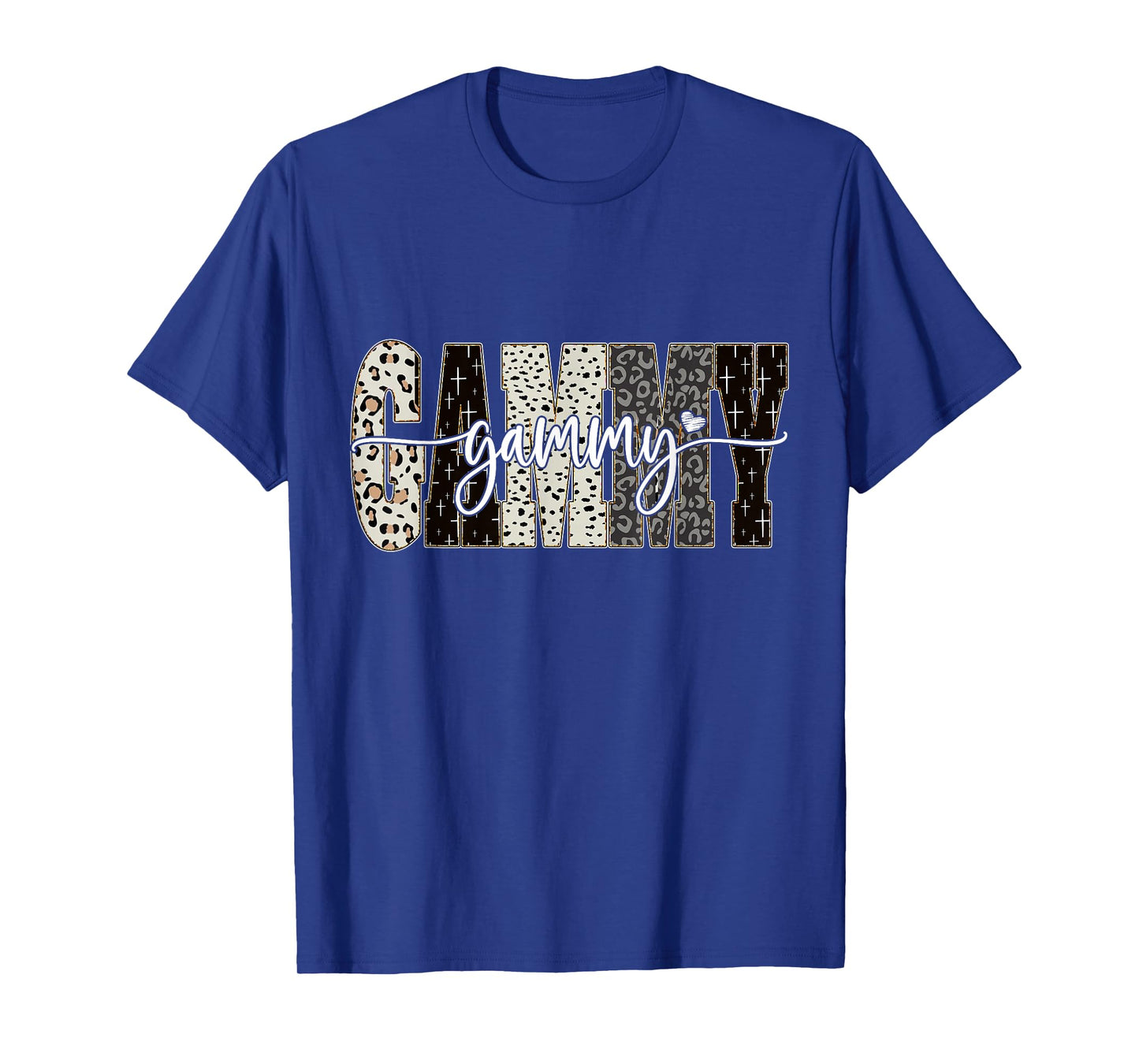 Gammy Bible Leopard Cross Faith and Love Christian Women T-Shirt