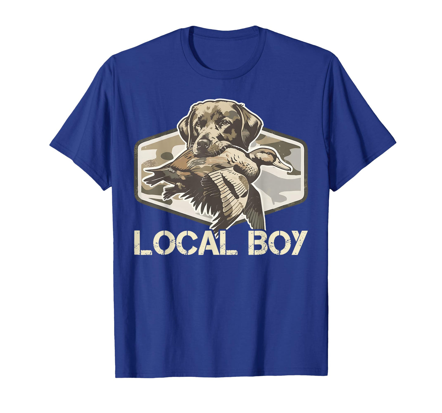 Camo Southern Local Boy Duck Hunting Black Lab Outdoor Men T-Shirt