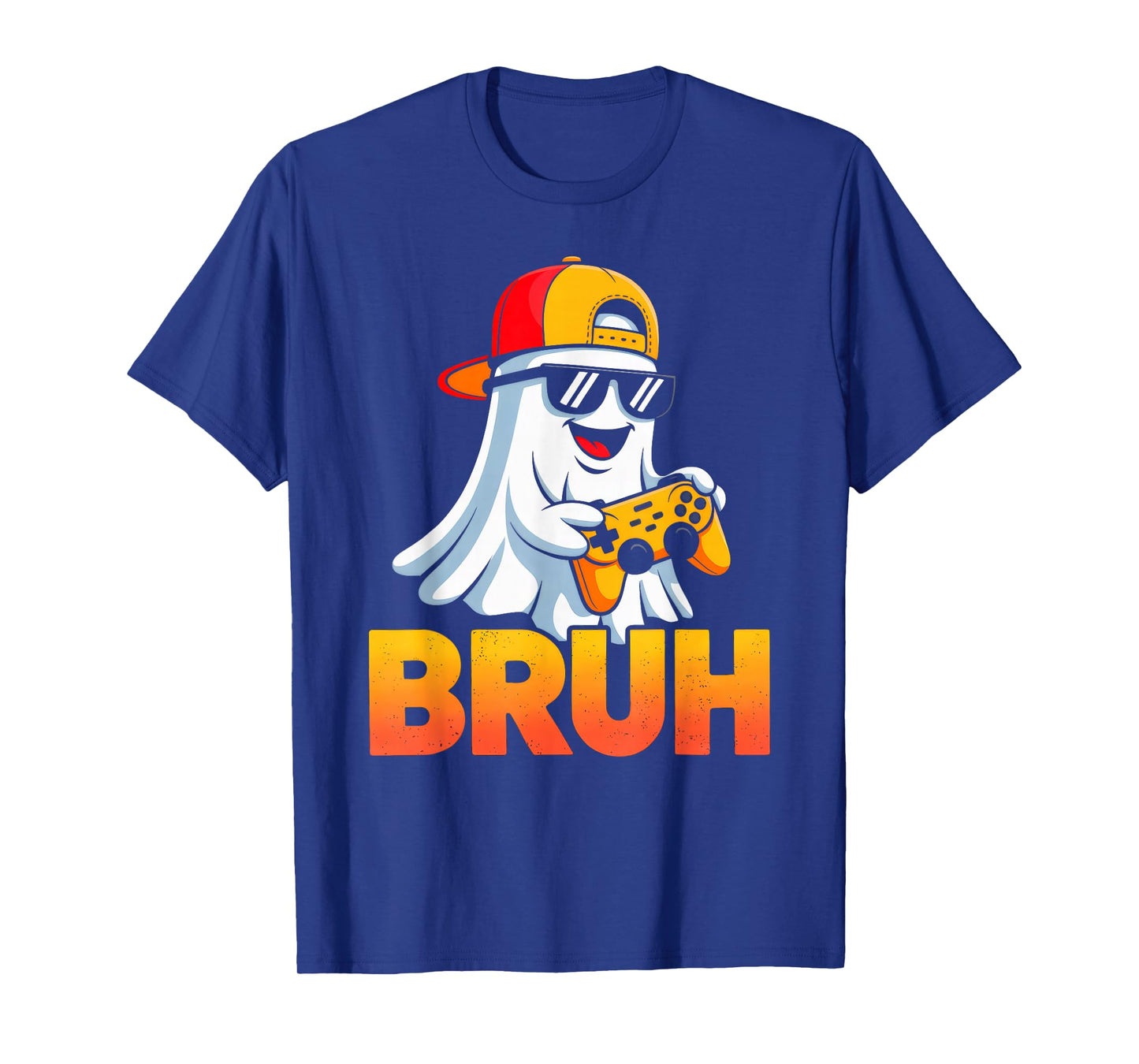 Bruh Ghost Halloween Costume Video Gamer Boys Men Teens Kids T-Shirt