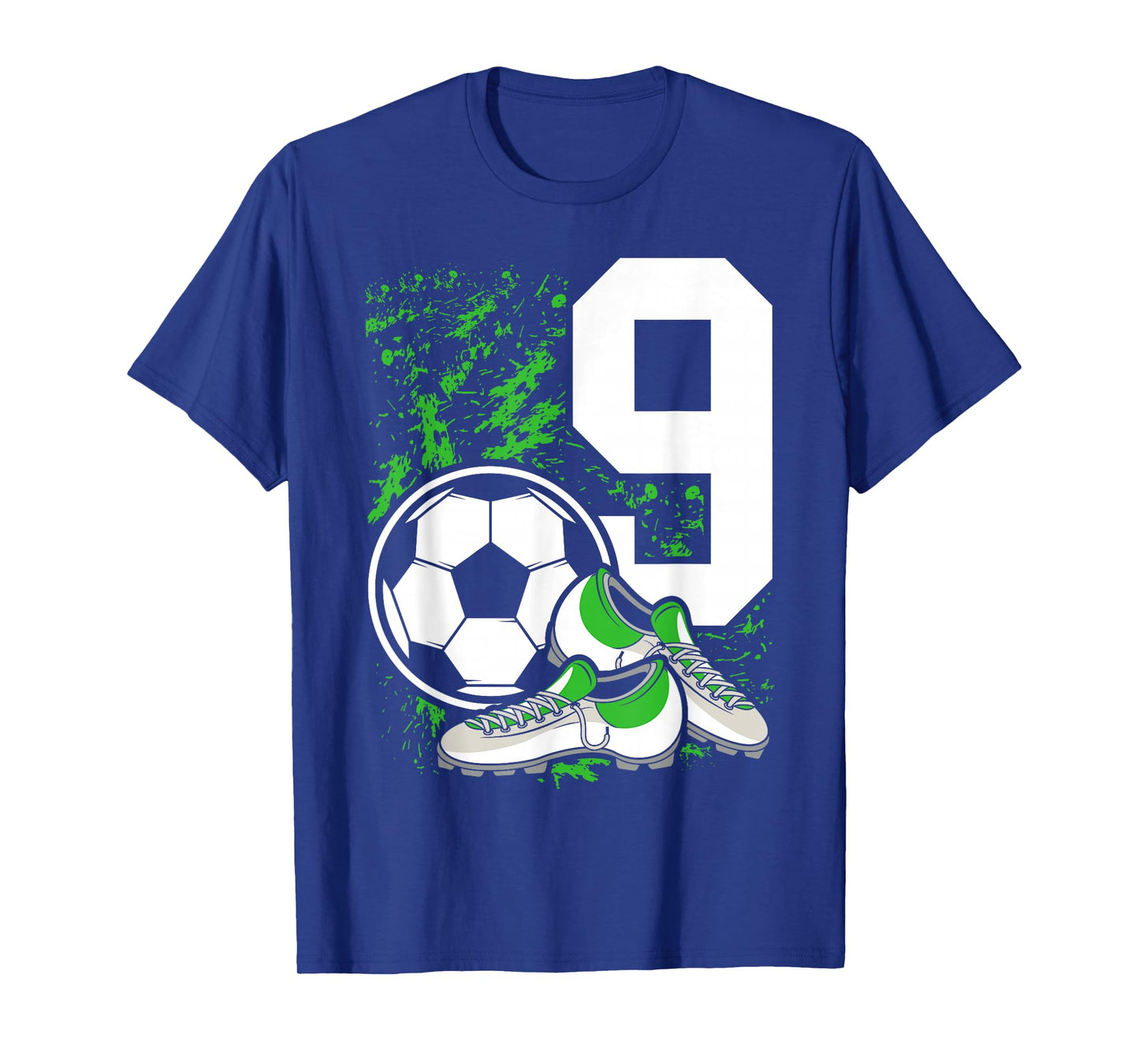 9th Birthday Boys 9 Years Soccer Football Player Birthday T-Shirt