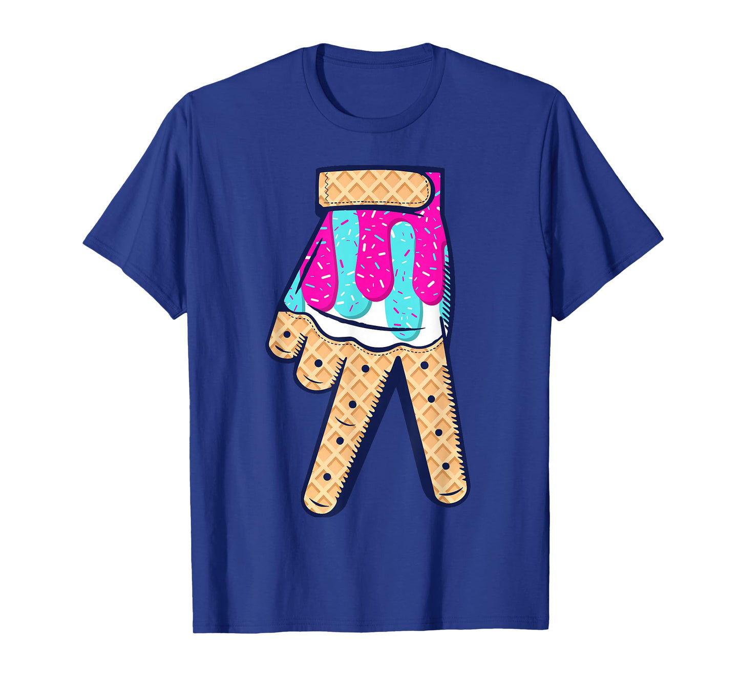 Baseball Ice Cream Drip Boys Glove Sprinkles Baseball Lover T-Shirt