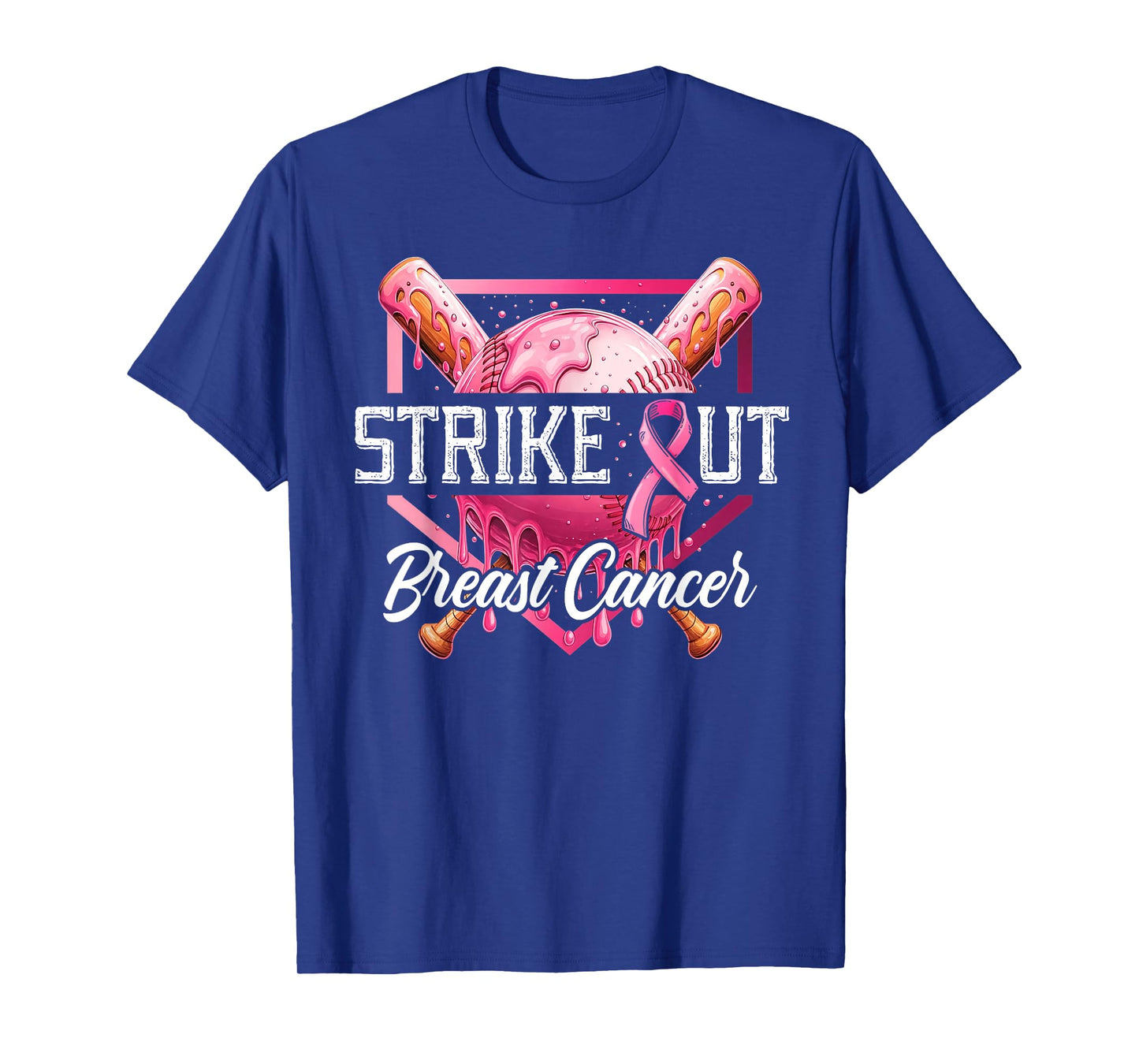 Strike Out Breast Cancer Baseball Fight Awareness Men Women T-Shirt