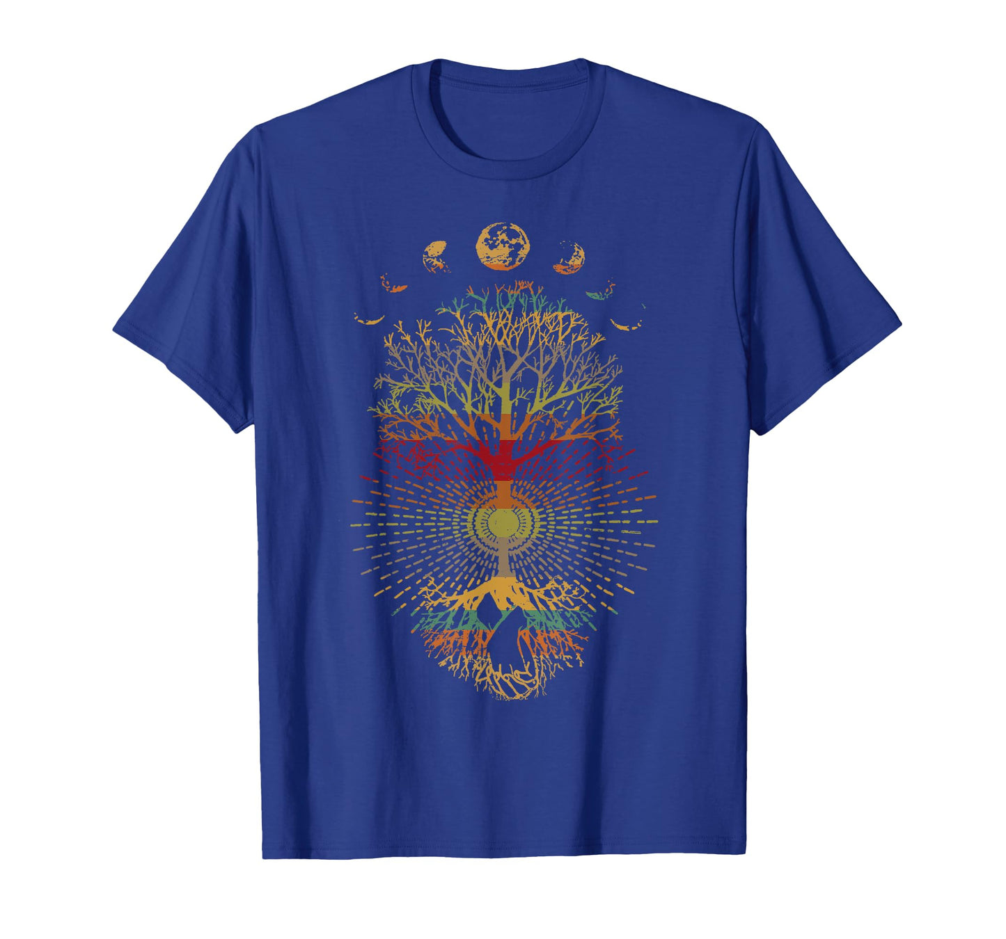 Phases of the Moon Retro 60's 70's Vibe Tree of Life T-Shirt