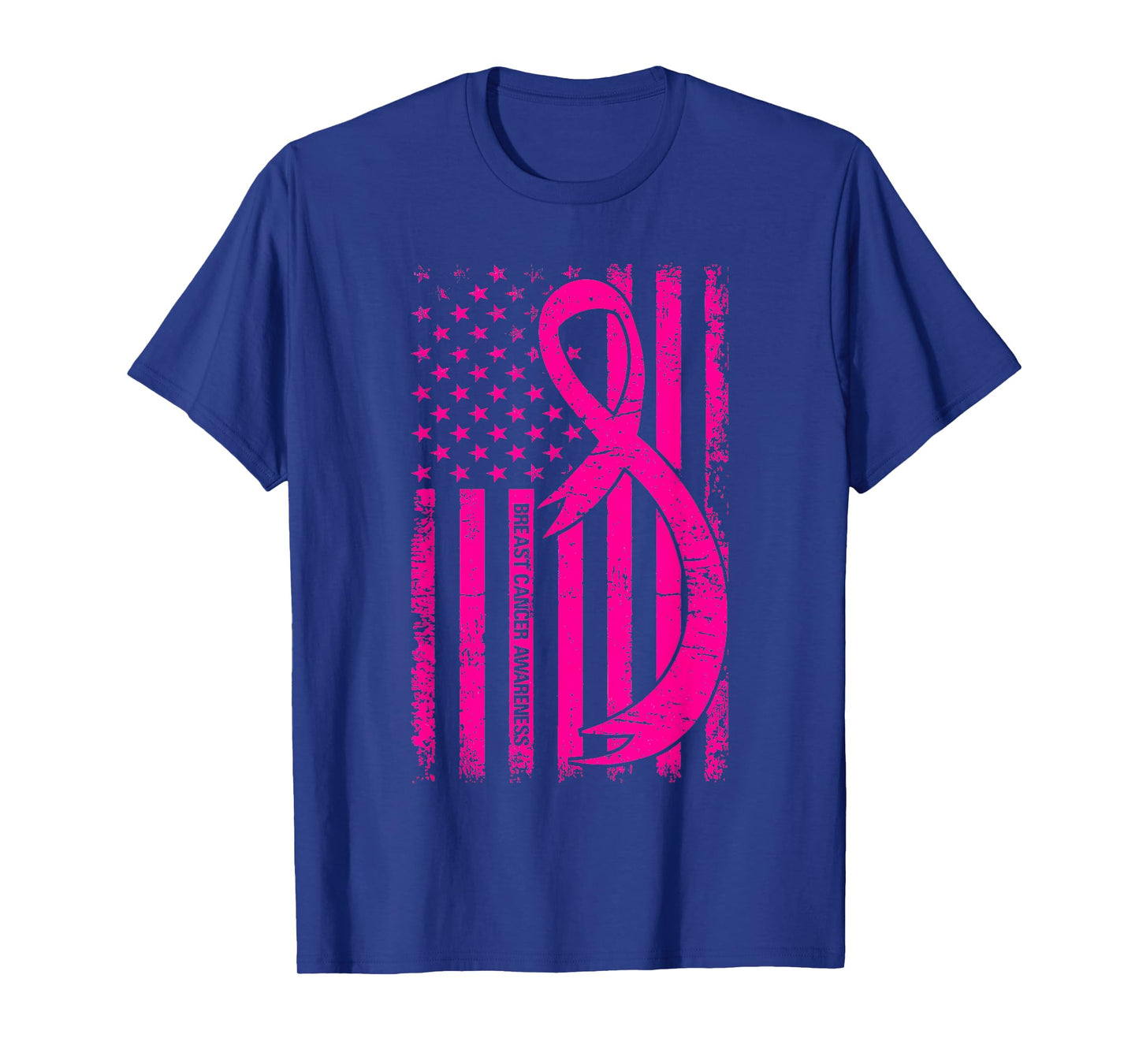 Alone American Flag Pink Ribbon T-Shirt