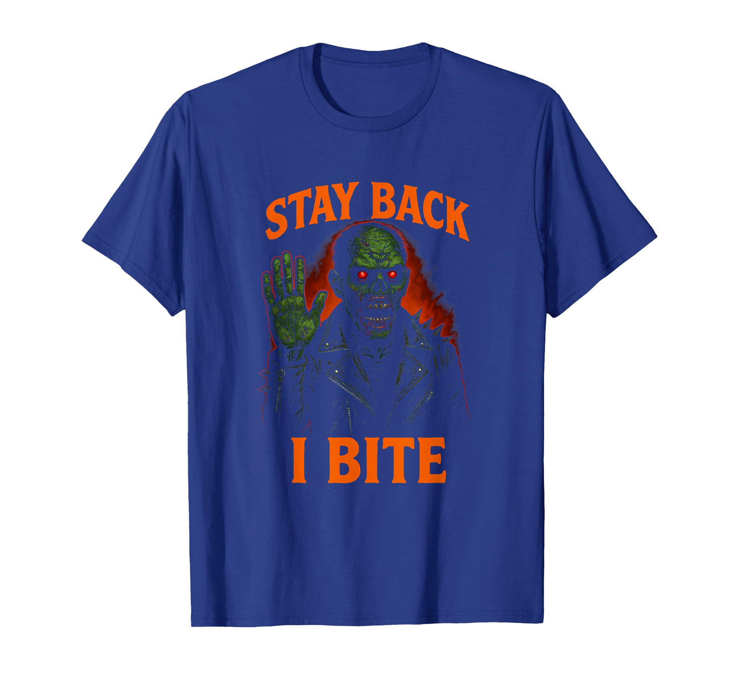 Stay Back I Bite Creepy Zombie Halloween T-Shirt