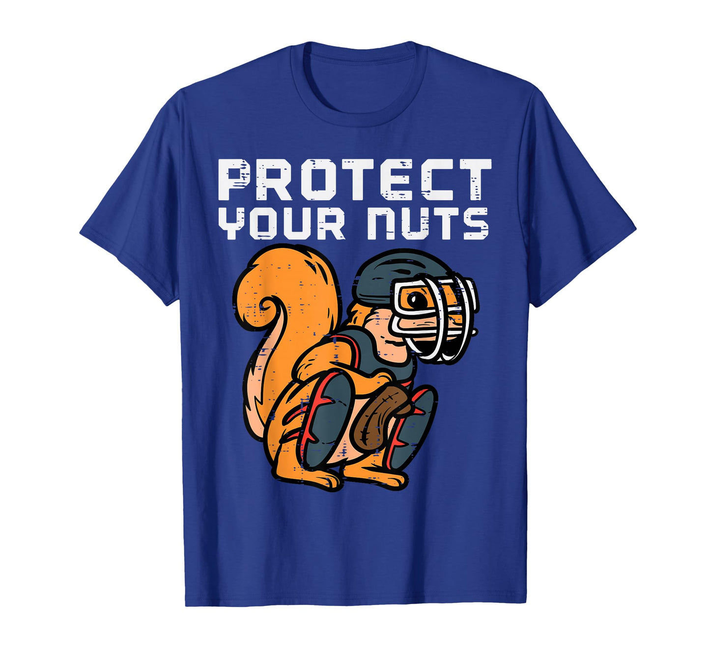 Squirrel Baseball Catcher Protect Your Nuts Boys Kids Men T-Shirt